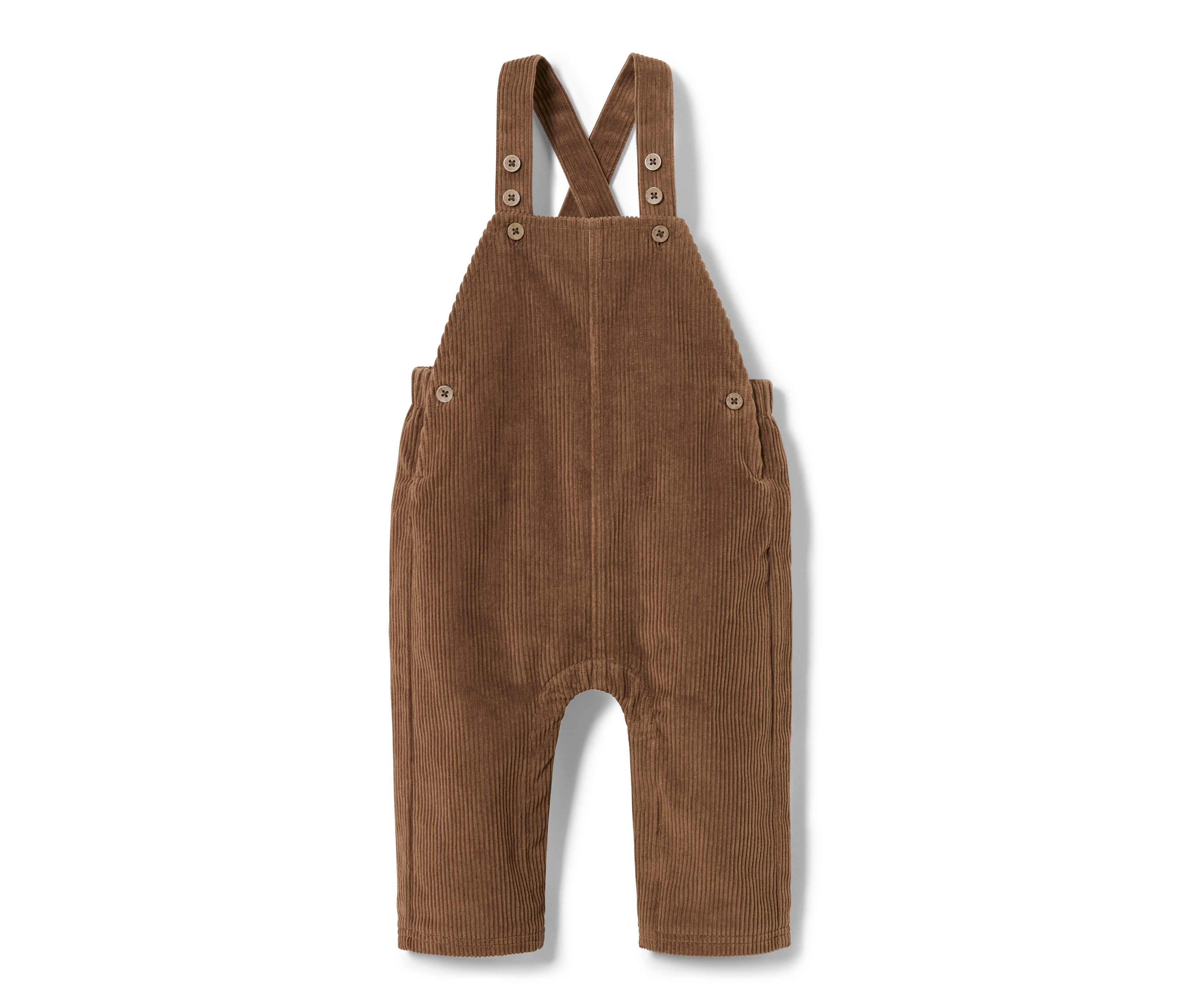 Tchibo - Spodnie ogrodniczki ze sztruksu- brązowy