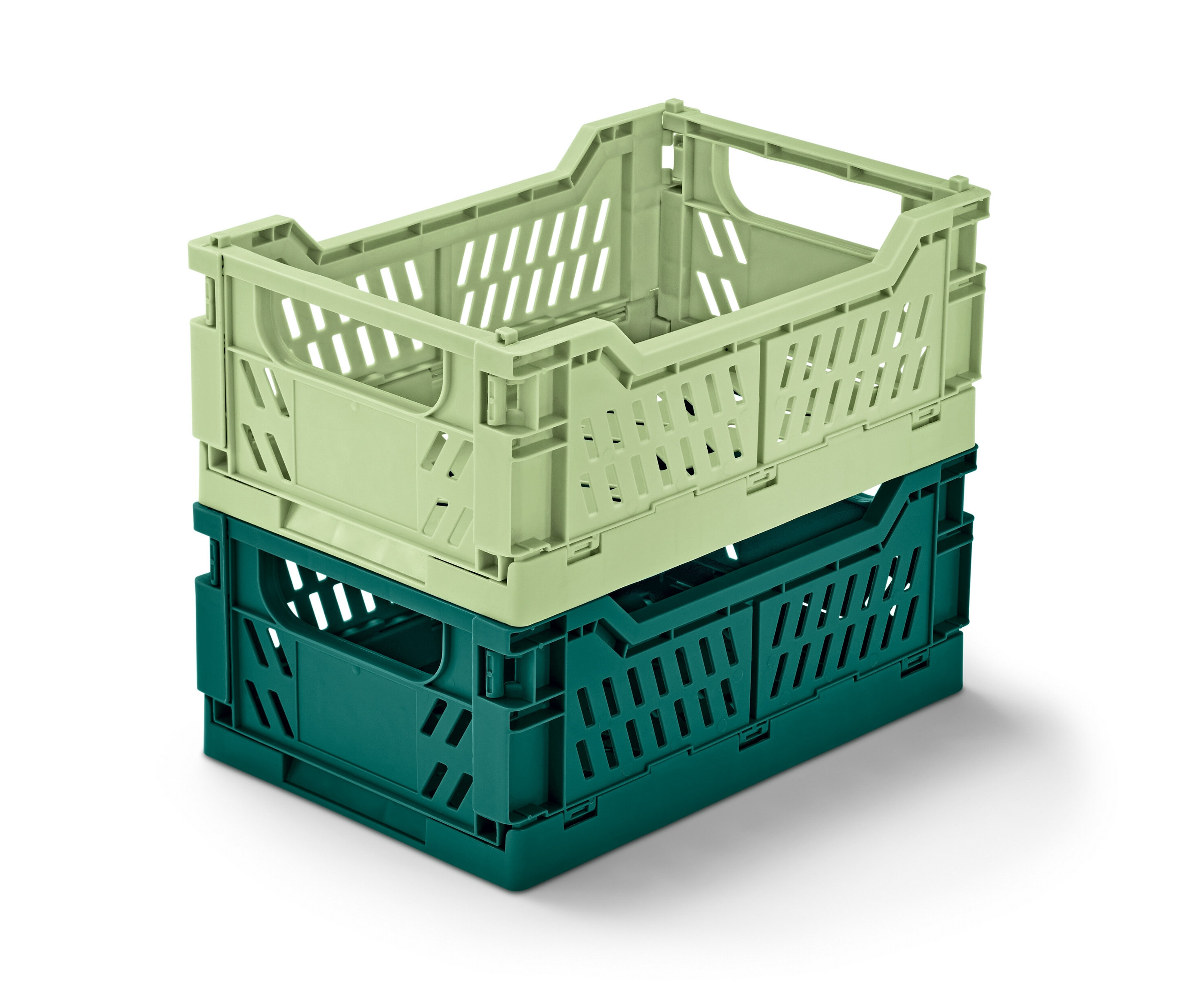 Tchibo - Składane skrzynki do przechowywania - kolor: zielony