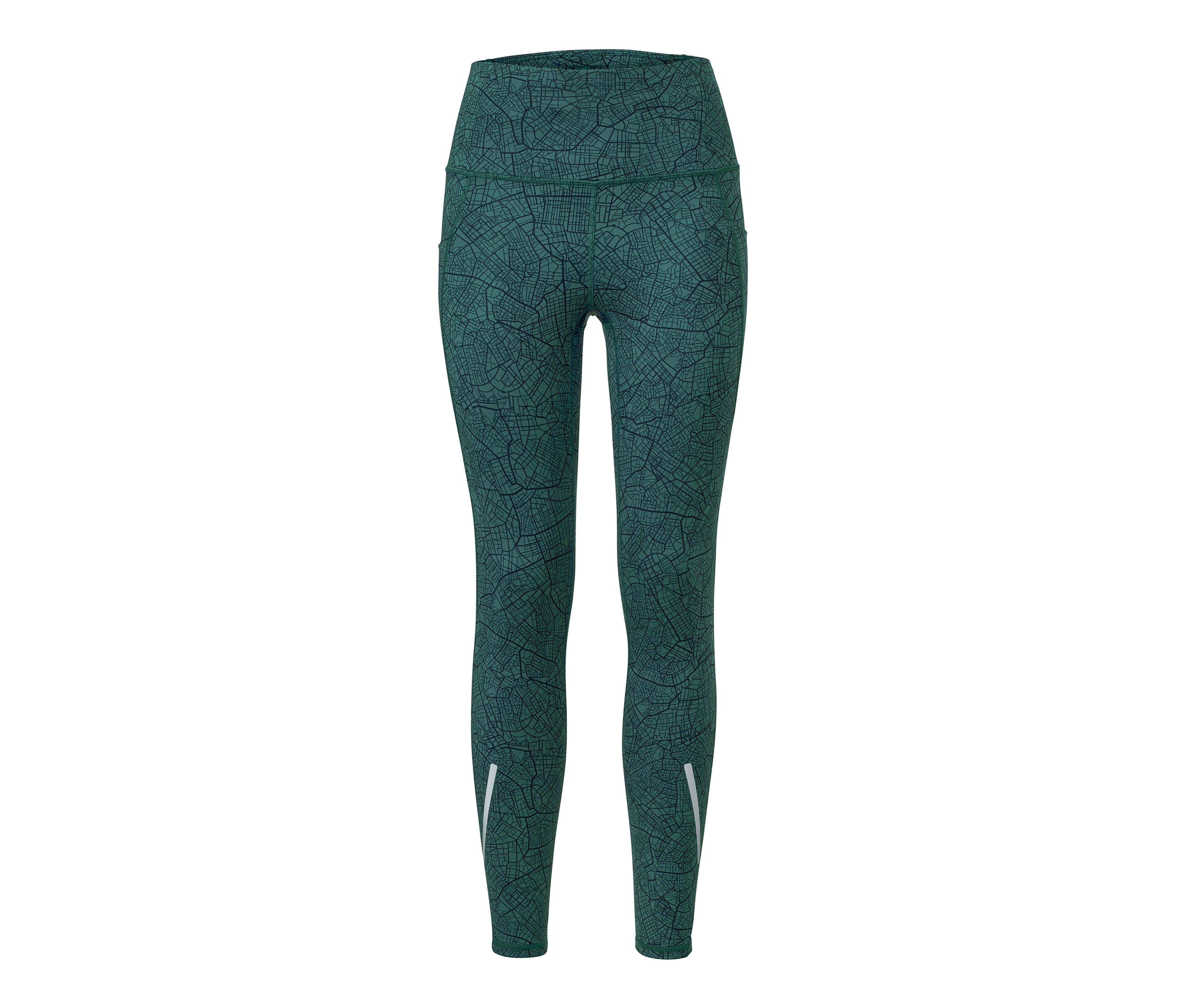 Tchibo - Legginsy sportowe, czarny/zielony