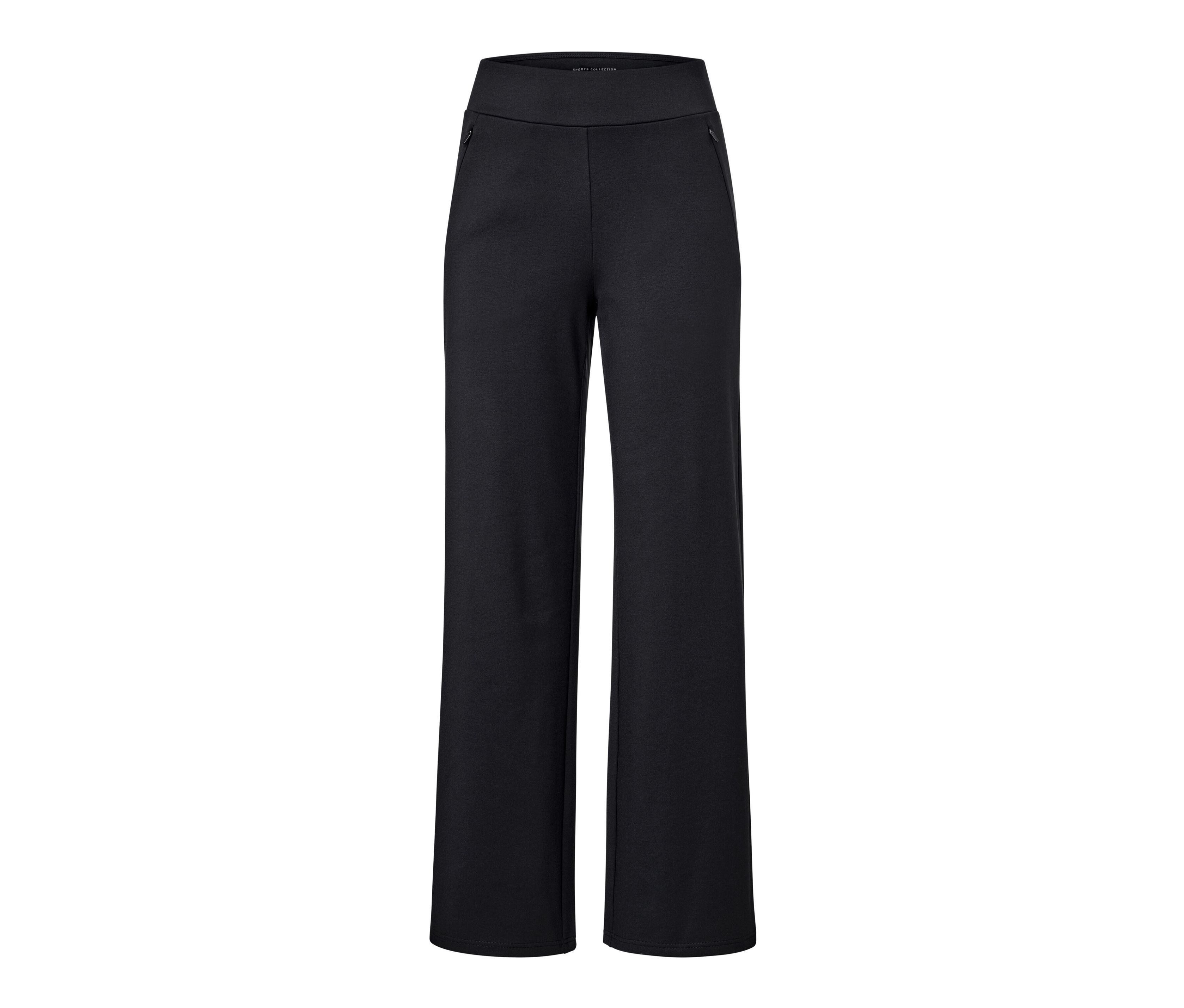 Tchibo - Spodnie termoaktywne „Wide Leg” - dla pań - rozmiar XL 48/50 - kolor: czarny