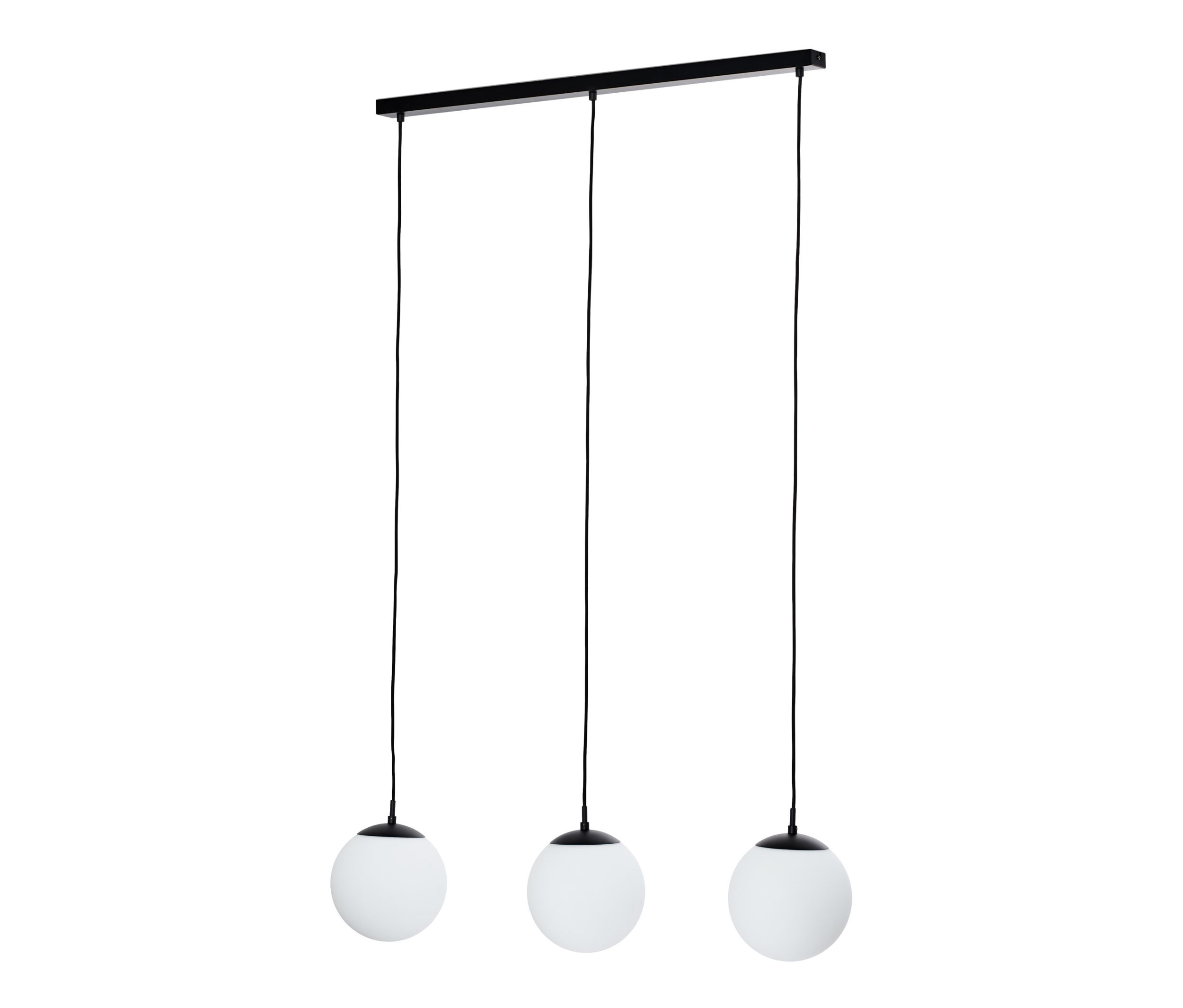 Tchibo - Lampa wisząca ze szklanymi kulami - kolor: czarny