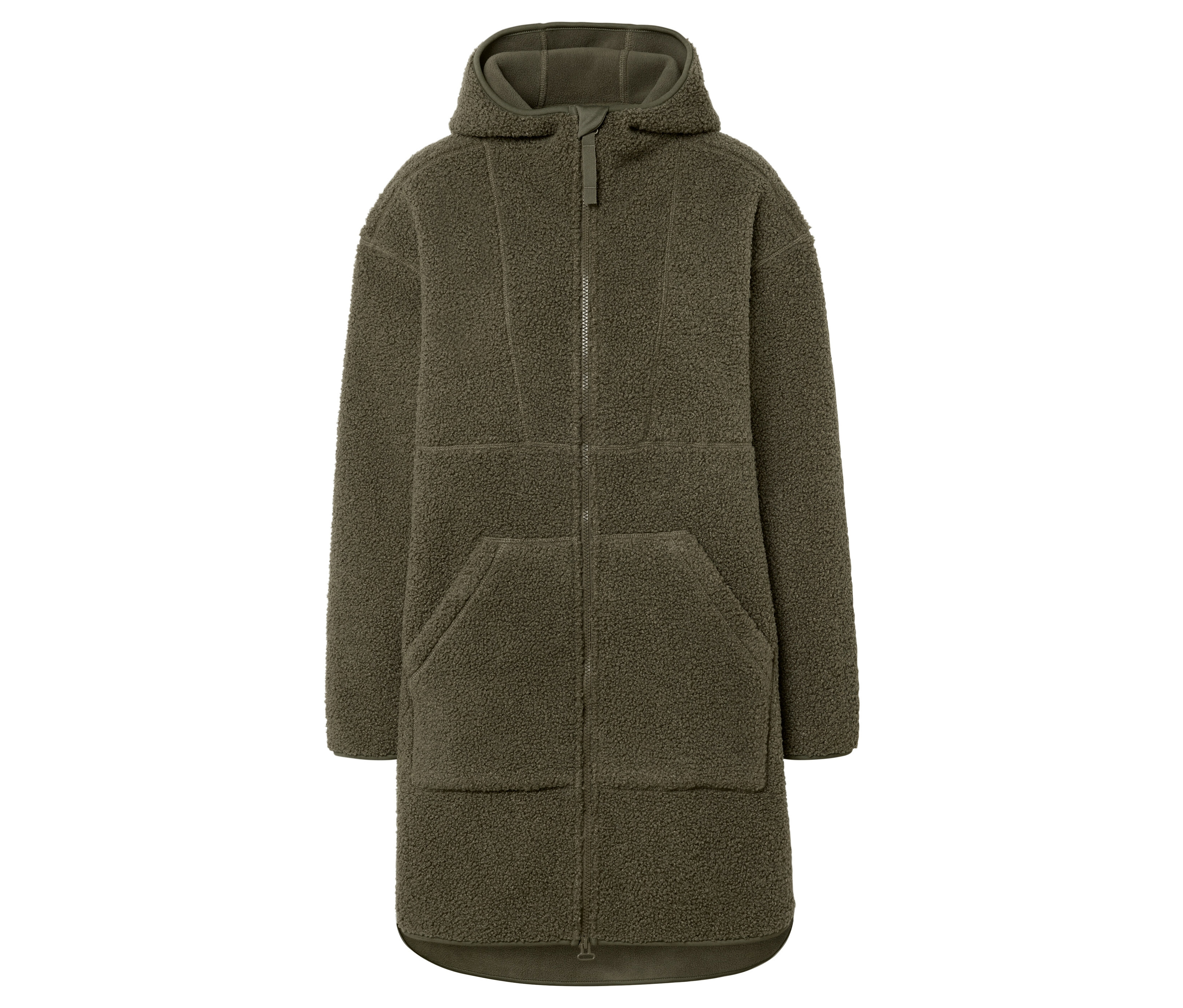 Tchibo - Pluszowy płaszcz oversize- zielony