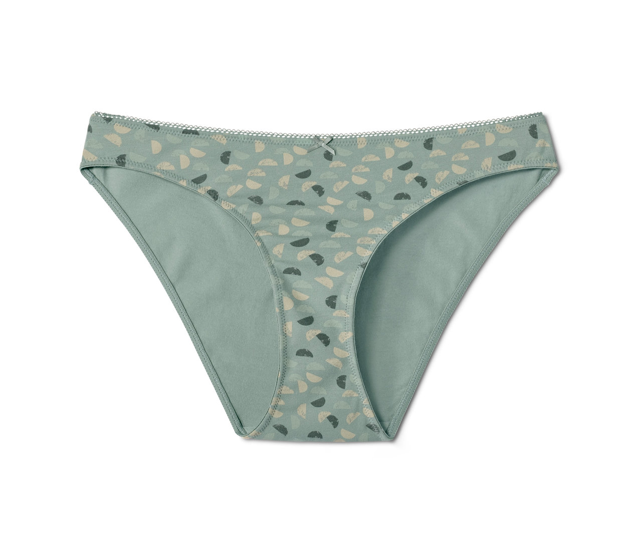 Zielone figi we wzór z półokręgów, z zestawu 5 szt.