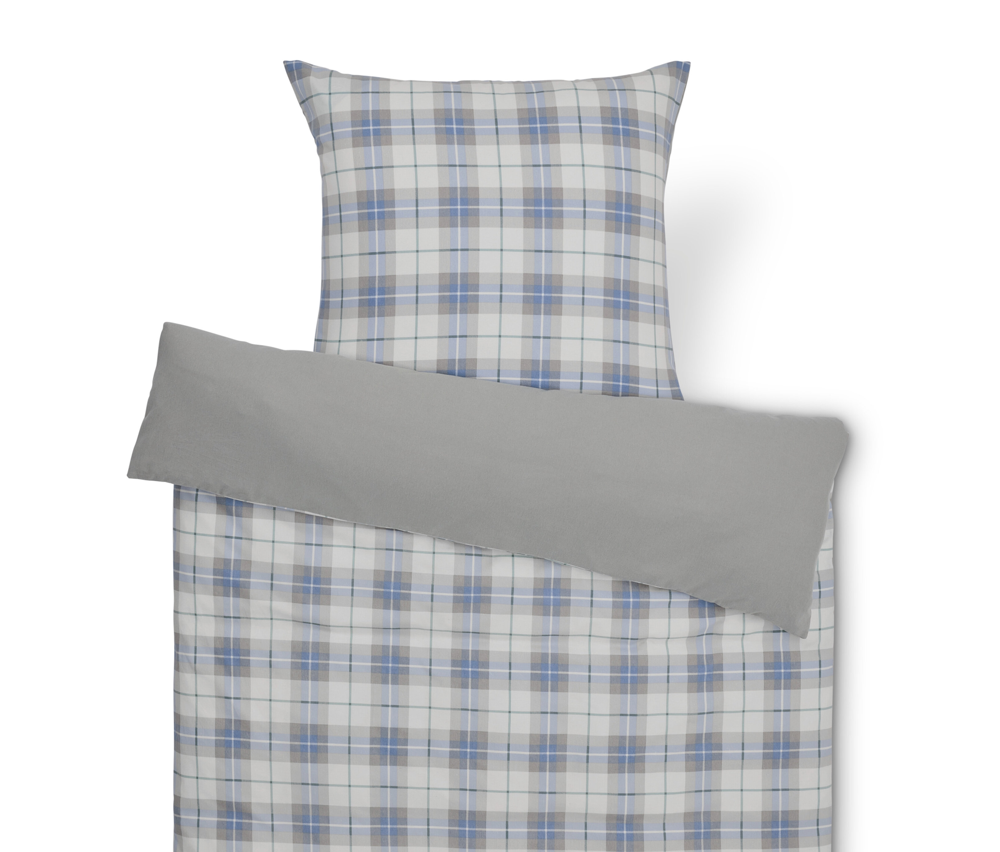 Tchibo - Pościel z flaneli - kolor: szary