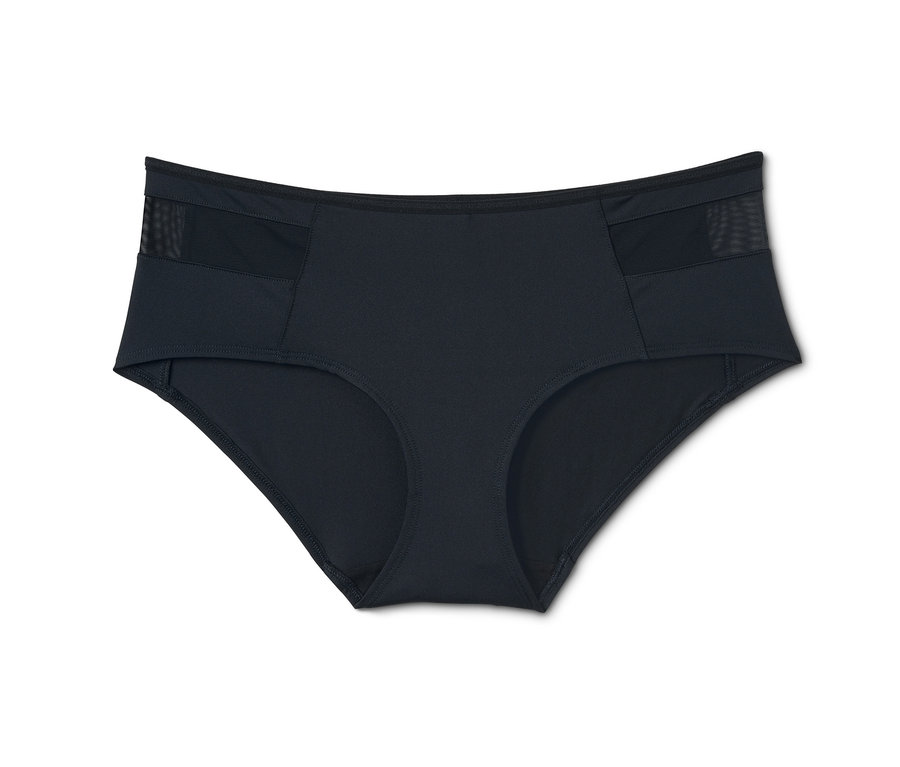 Czarne damskie figi typu panty z siateczkowymi wstawkami, z 2-parowego zestawu.