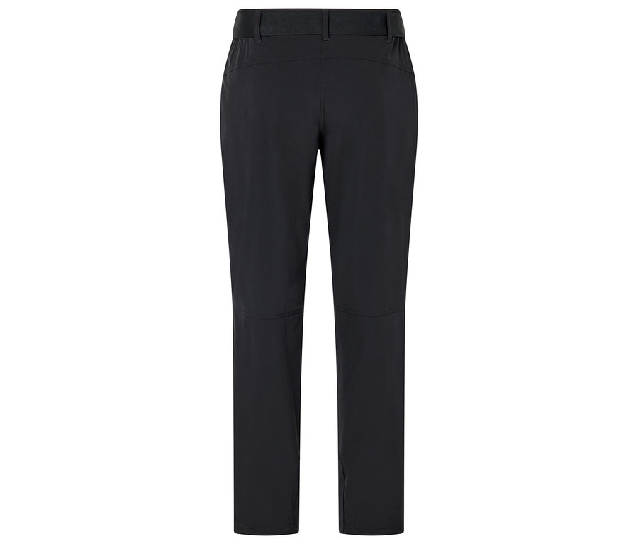 Czarne spodnie na białym tle.