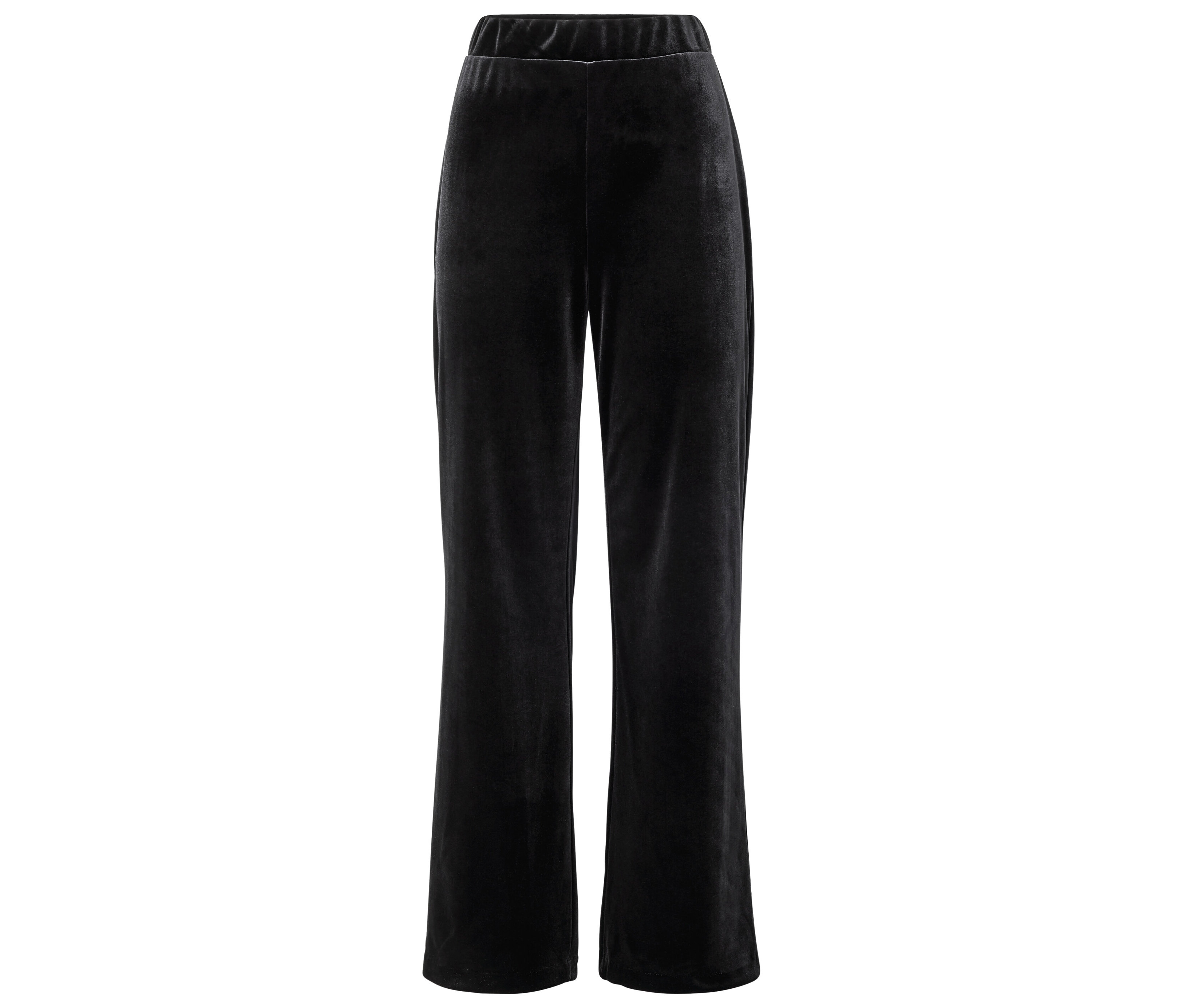 Tchibo - Aksamitne spodnie palazzo, czarny