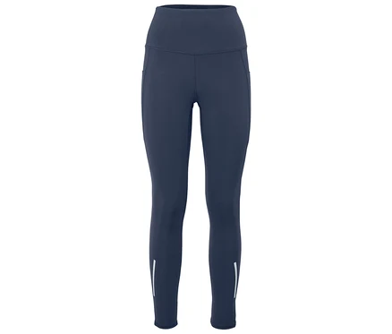 Granatowe legginsy sportowe.