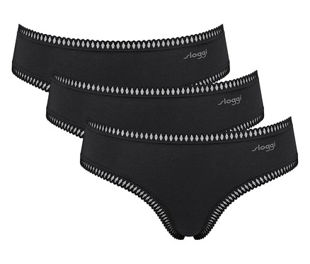 Figi sloggi Go Crush Hipster C, 3 pary, black