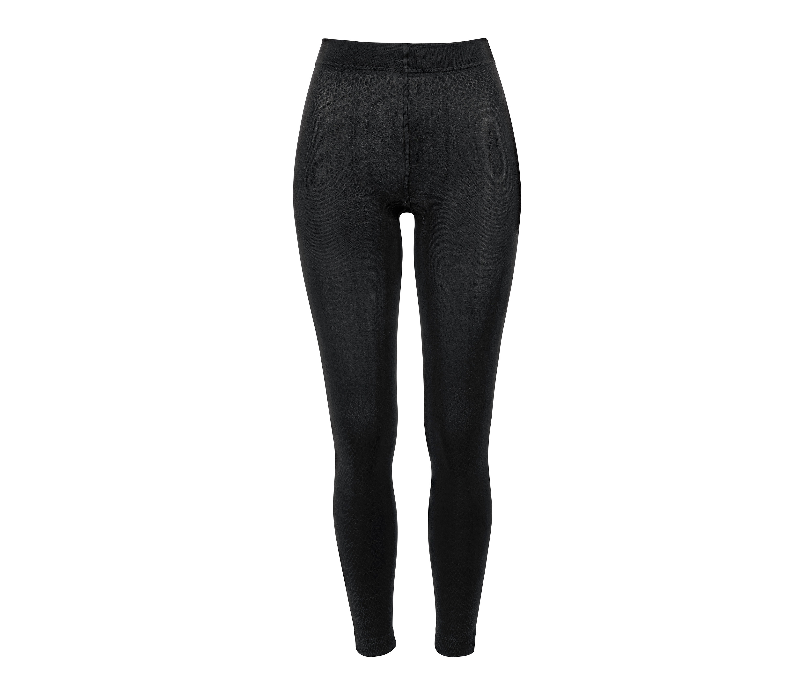 Tchibo - Ciepłe legginsy z tłoczeniem, czarny