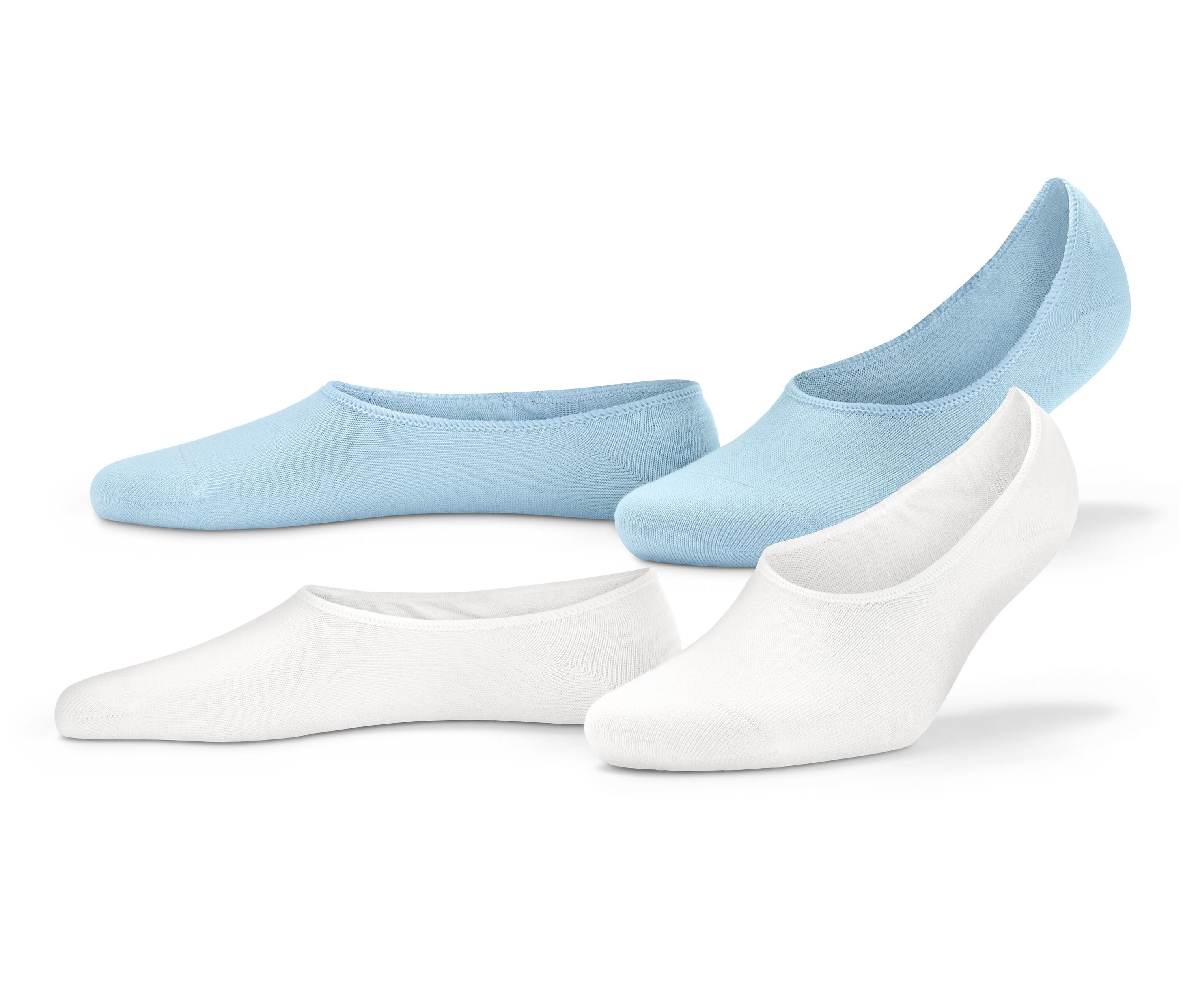 Tchibo - Stopki do butów typu sneakers, biały/niebieski
