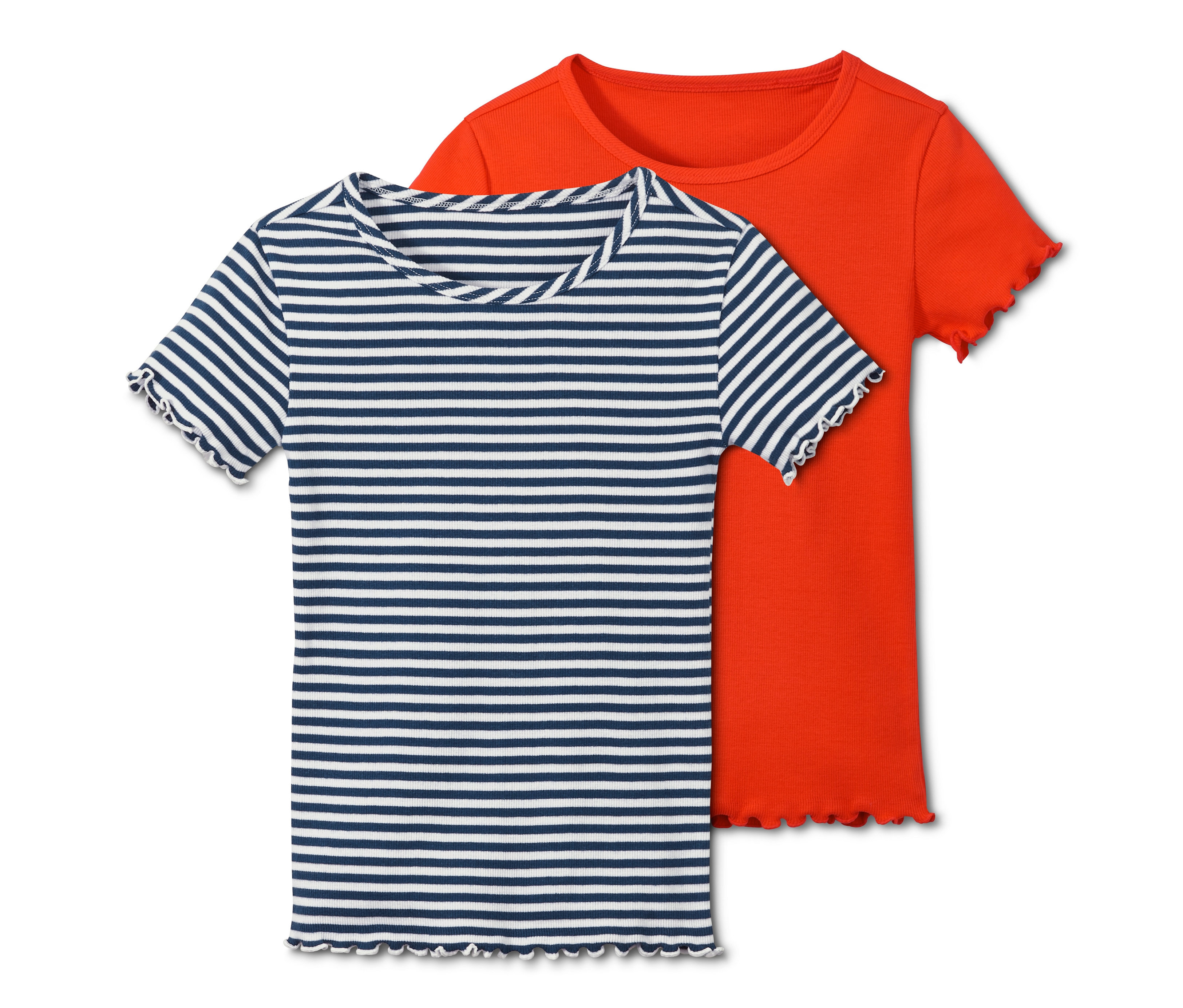 Tchibo - Koszulki trykotowe- pomarańczowy/niebieski/w paski