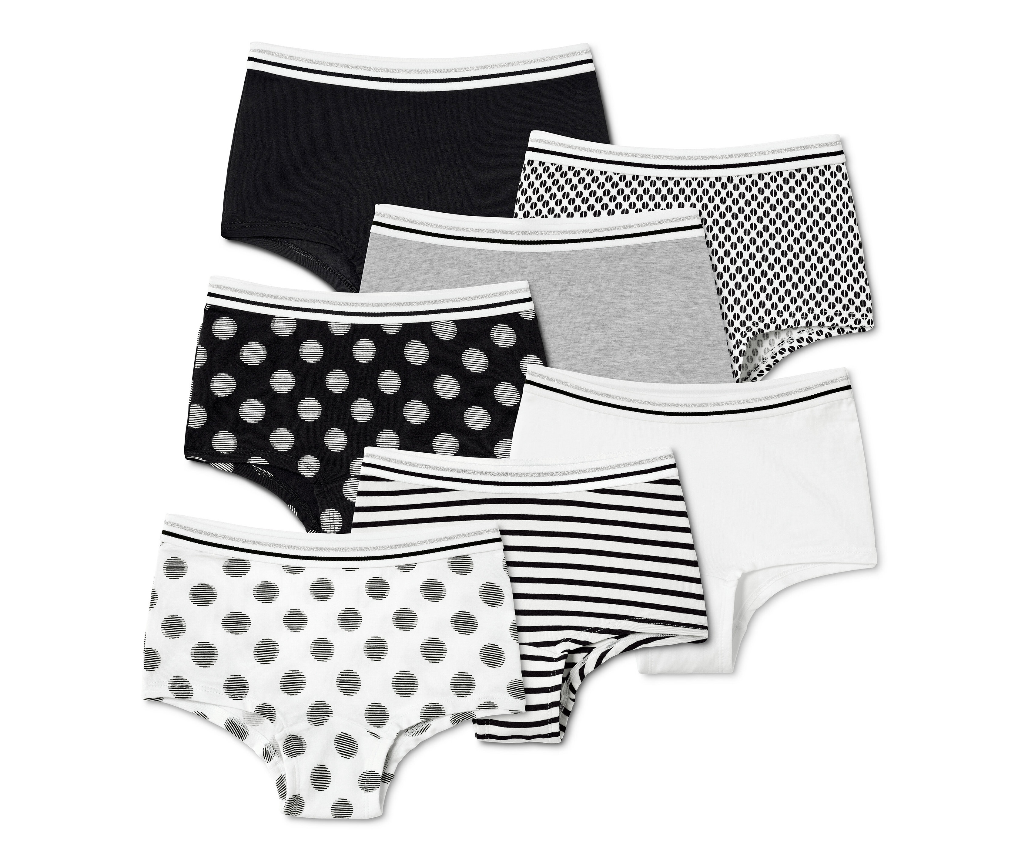 Tchibo - Figi dziewczęce- czarny/biały/w kropki