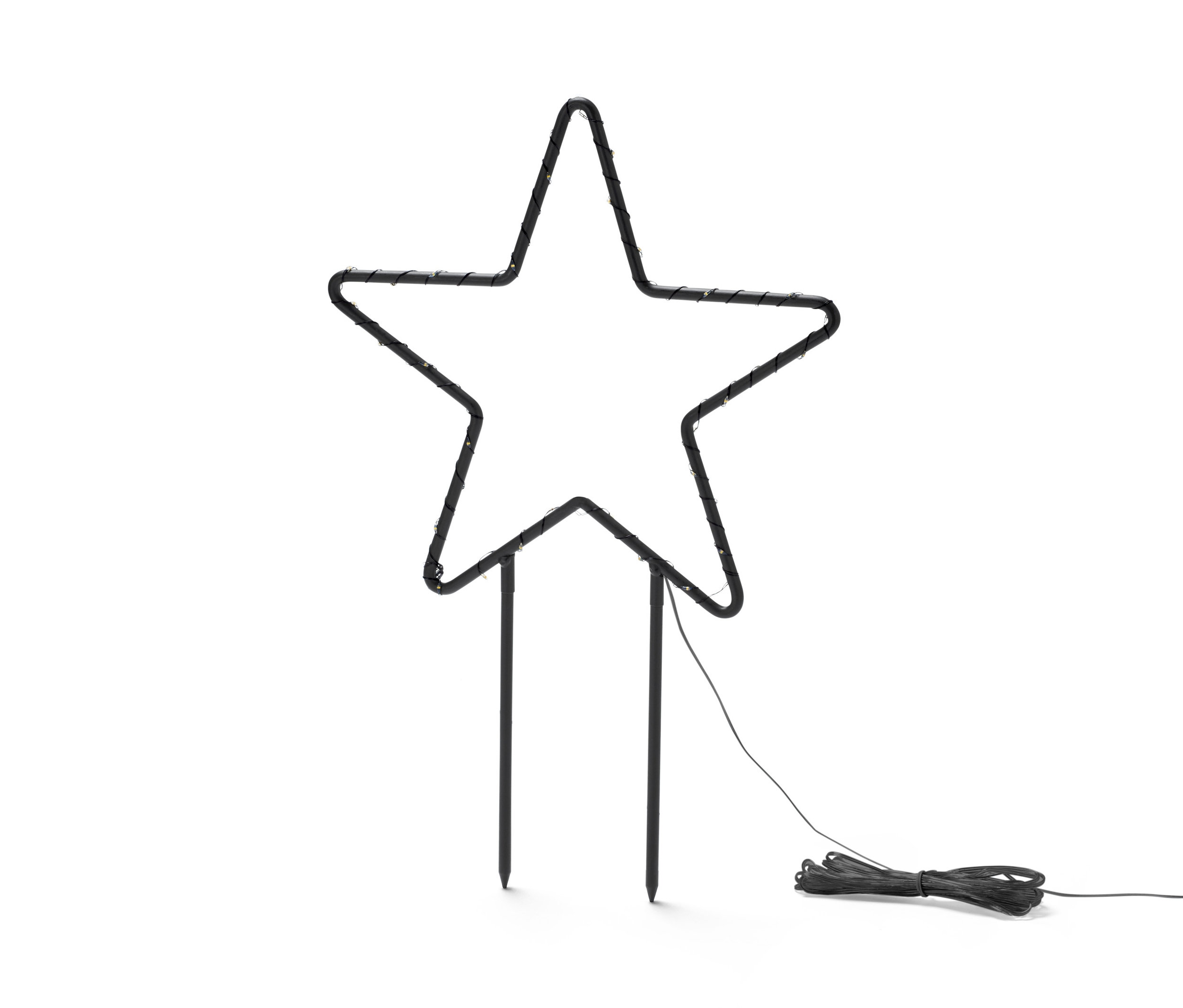 Tchibo - Metalowa gwiazda LED do użytku na zewnątrz - kolor: czarny