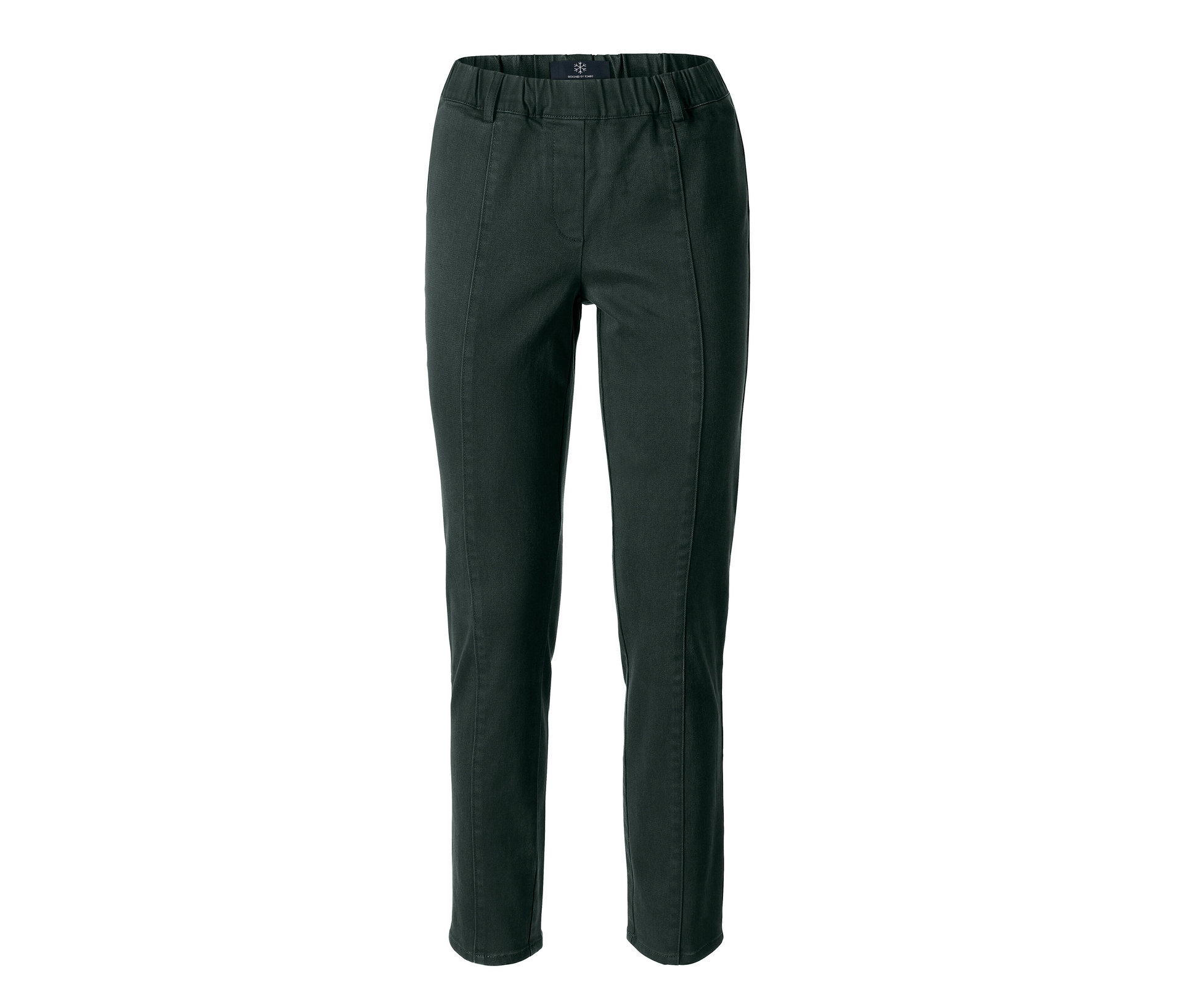 Tchibo - Spodnie z tkaniny twill z wygodnym wykończeniem w pasie- zielony