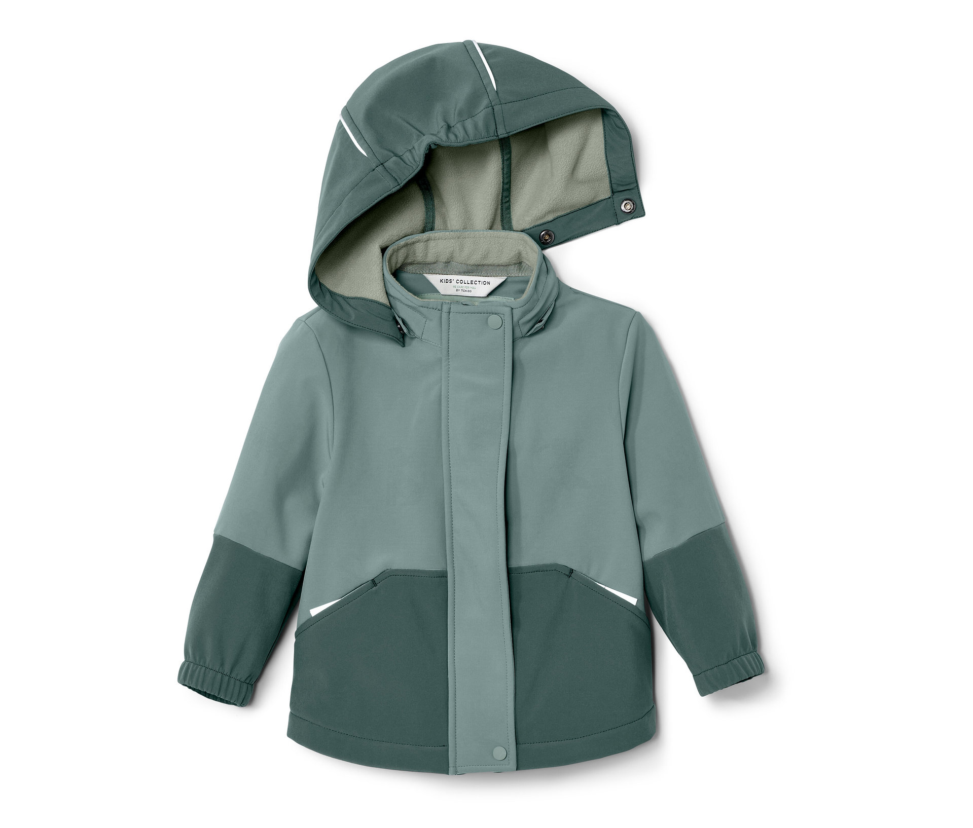 Tchibo - Dziecięca kurtka softshell zmieniająca kolor pod wpływem deszczu- zielony