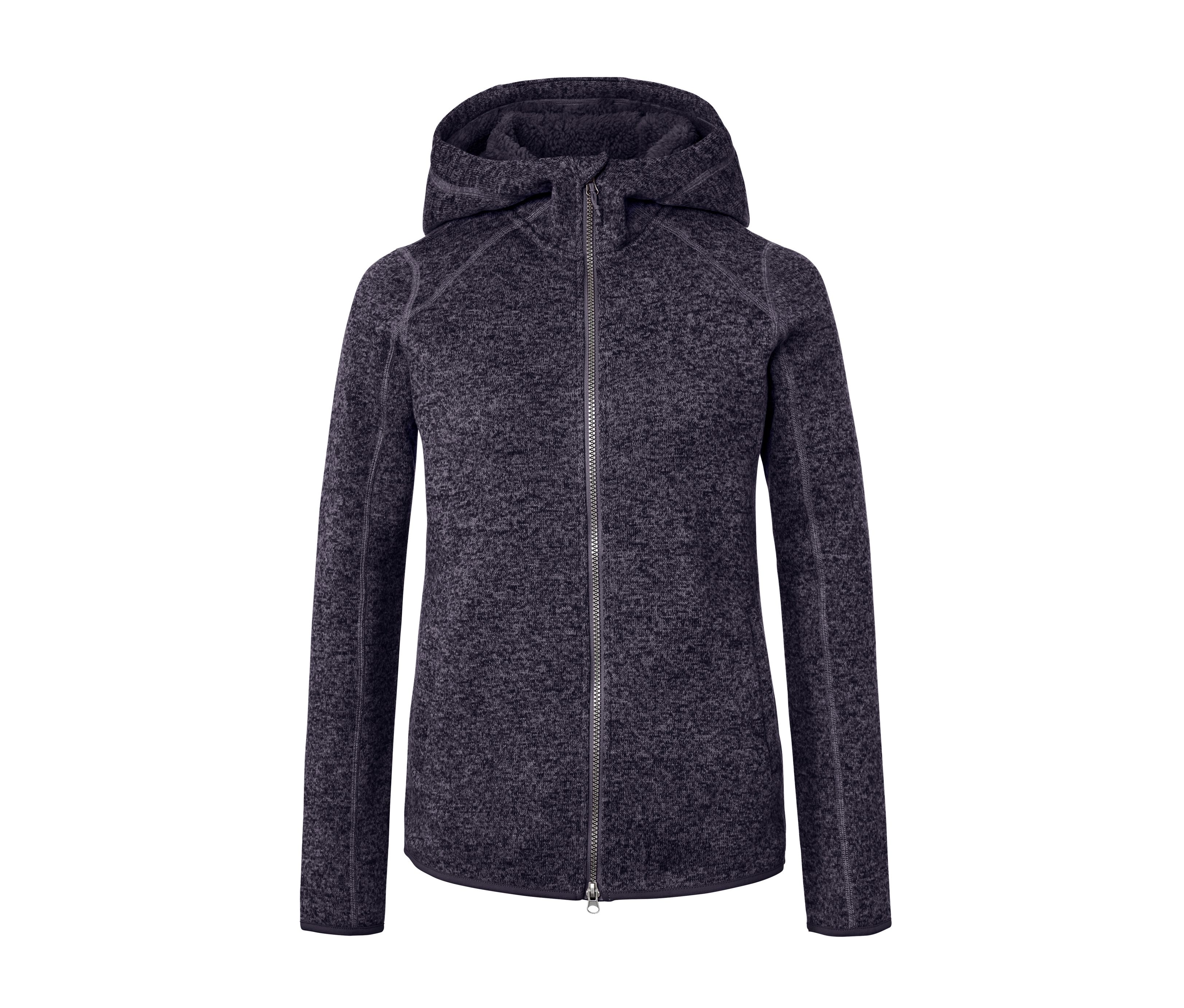 Tchibo - Bluza z kapturem z dzianiny polarowej - dla pań - rozmiar M 40/42 - kolor: niebieski