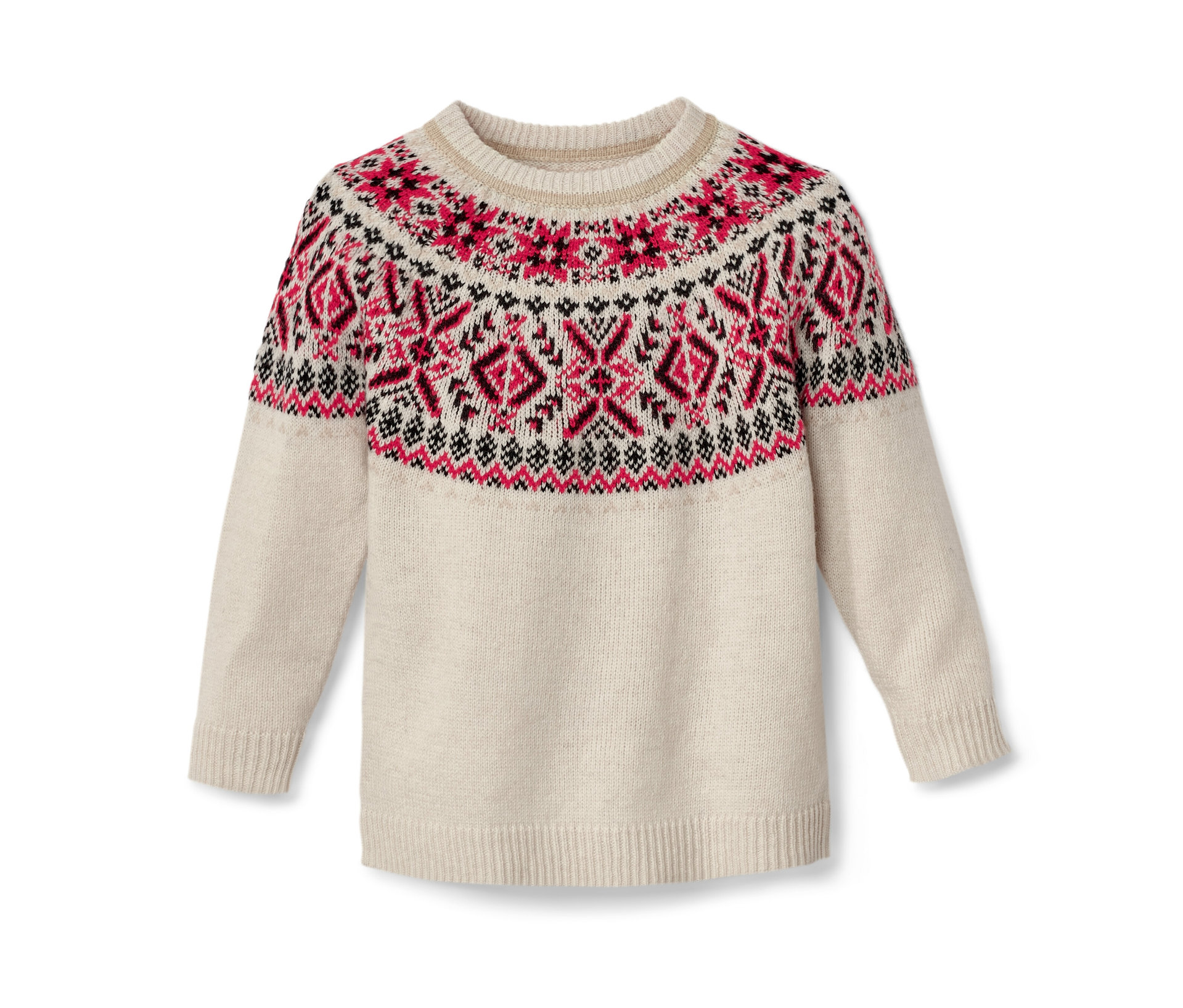 Tchibo - Dziecięcy sweter z norweskim wzorem- czarny/biały