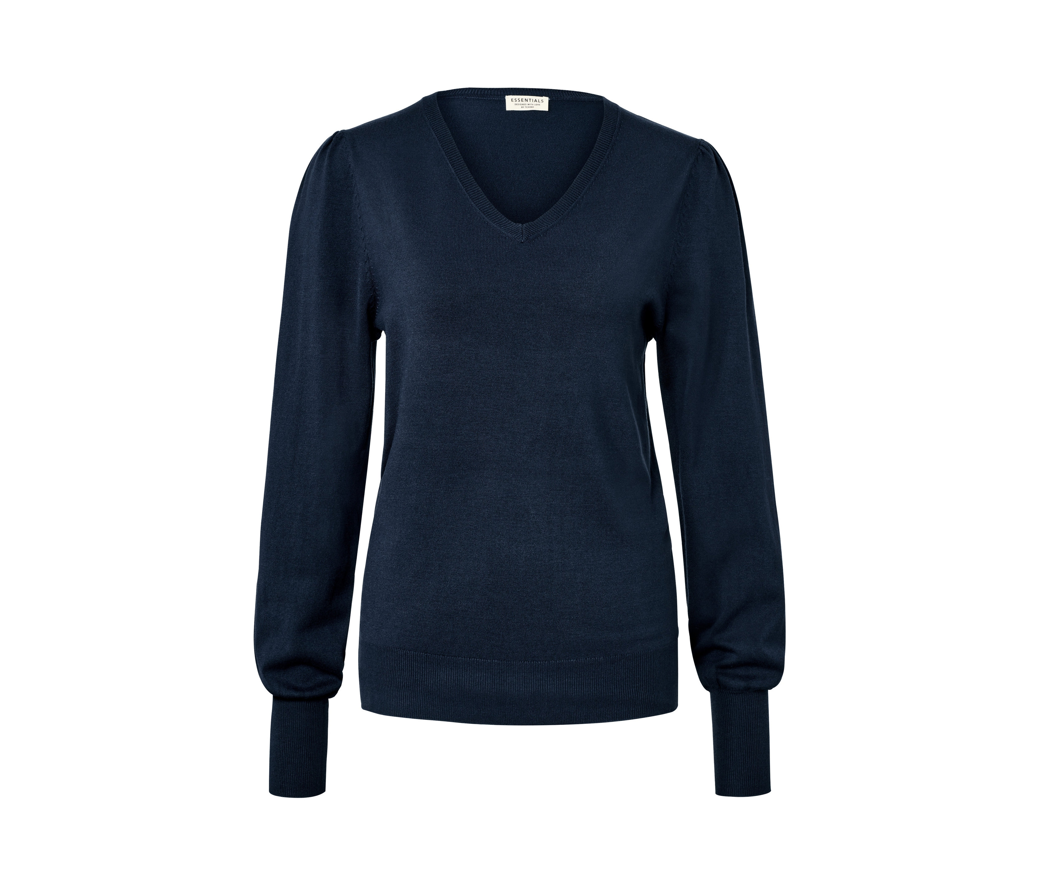 Tchibo - Sweter z delikatnej dzianiny- niebieski