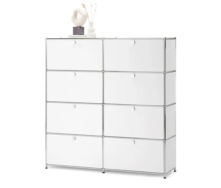 Biała szafka typu highboard »CN3« z 8 klapami.