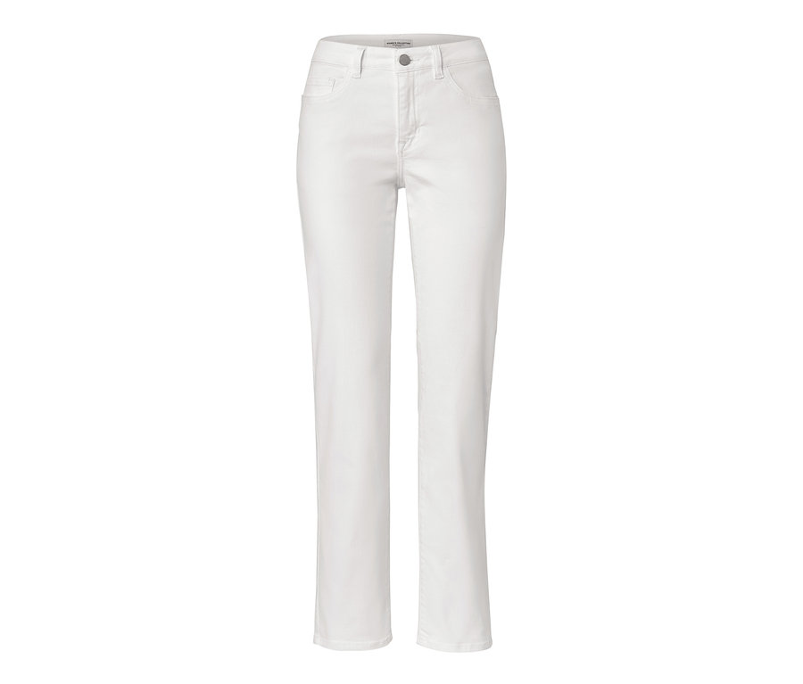 Białe spodnie dżinsowe o kroju „Kira”.