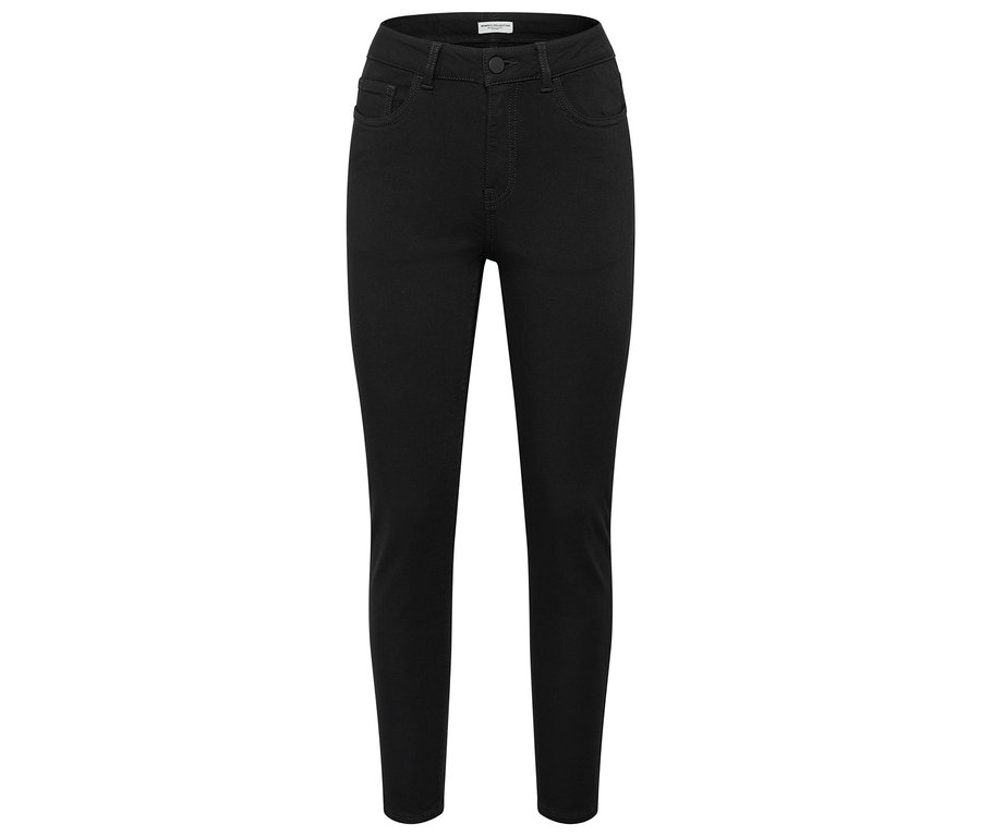 Czarne dżinsy z wysokim stanem.