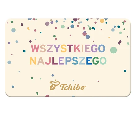 Karta podarunkowa »Wszystkiego Najlepszego« z konfetti.