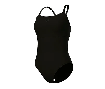 Szczegółowe ujęcie kostiumu kąpielowego z biustonoszem arena Feel Solid Lightdrop Back, BLACK-BLACK.