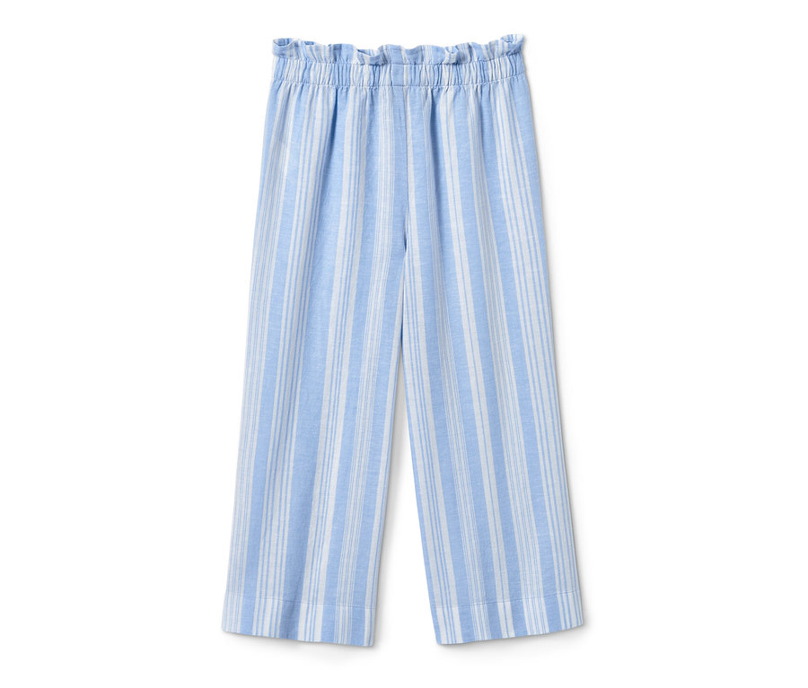 Web-Culotte w niebiesko-białe paski.