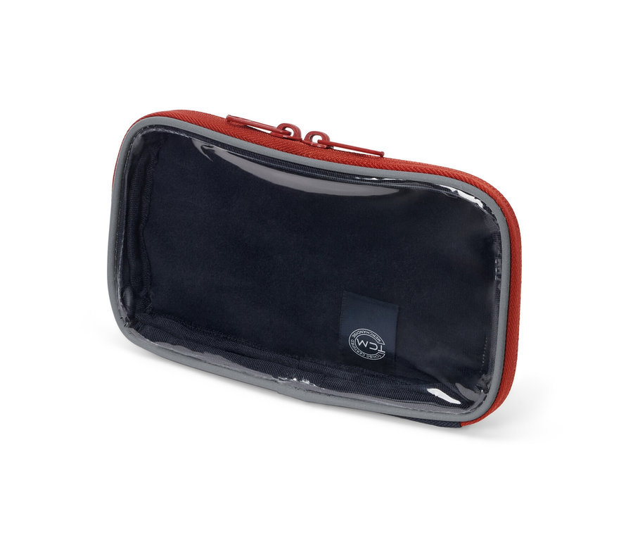 Wielofunkcyjna torebka z okienkiem na białym tle.