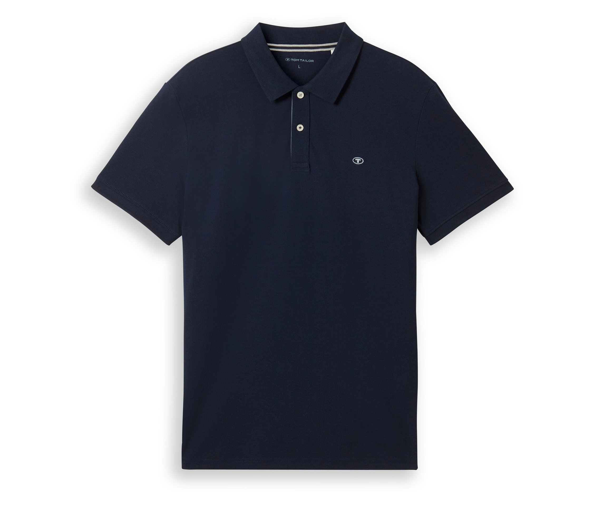 Koszulka polo Tom Tailor z dzianiny pique- niebieski/z nadrukiem