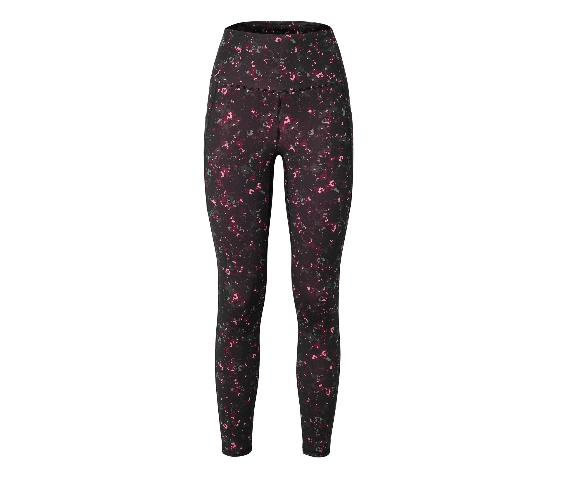 Tchibo - Legginsy sportowe „ActivePower”, czarne w różowe wzory