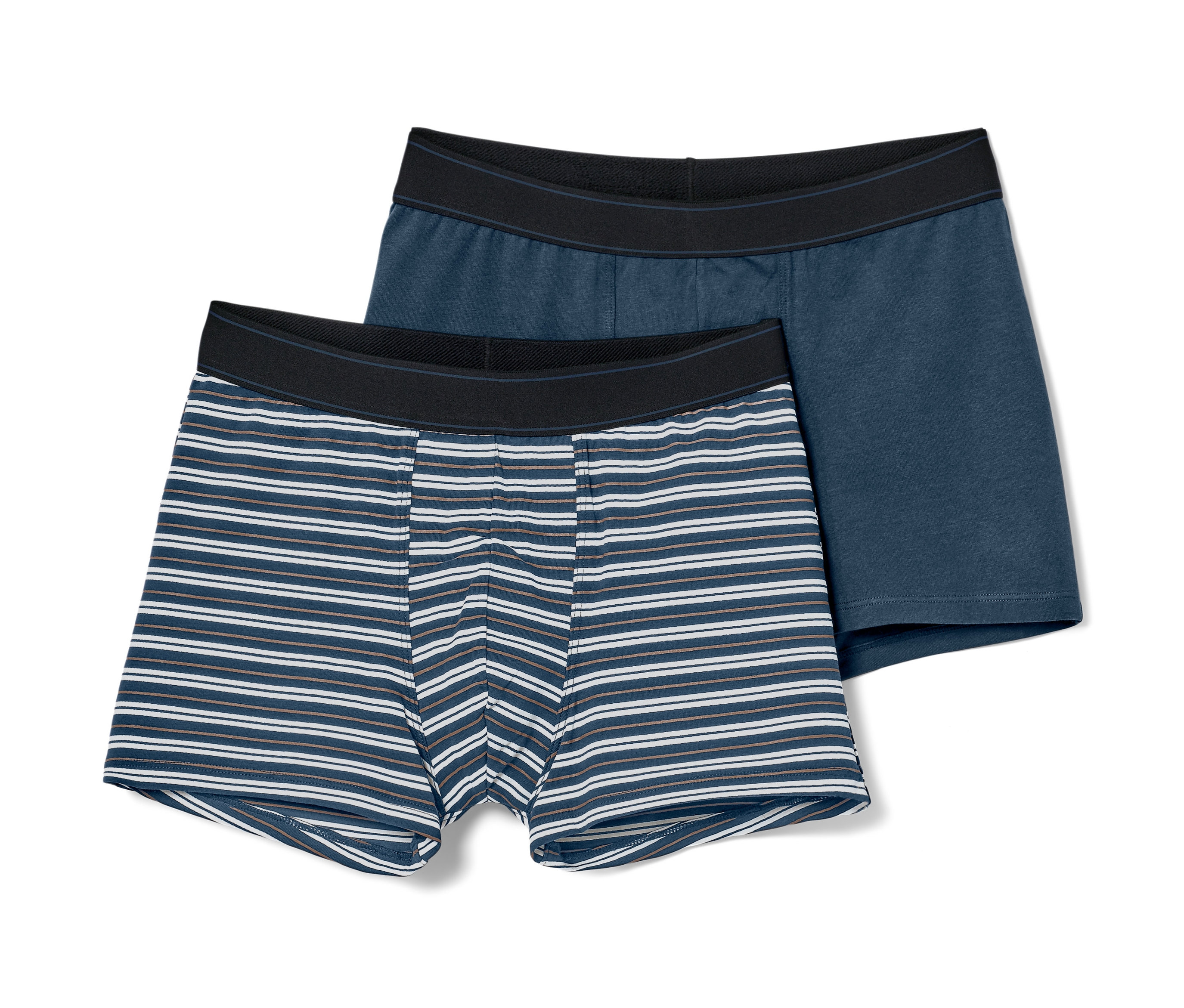 Tchibo - Bokserki- brązowy/biały/w paski