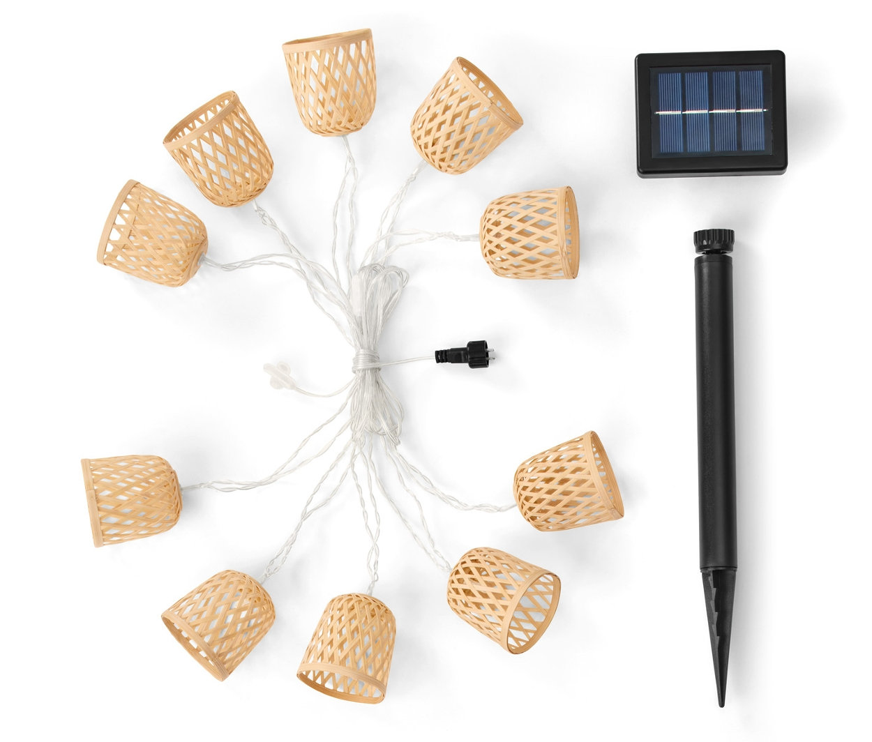 Tchibo - Solarny łańcuch świetlny - kolor: czarny/brązowy