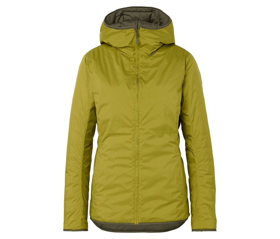 Zielona kurtka z kapturem.