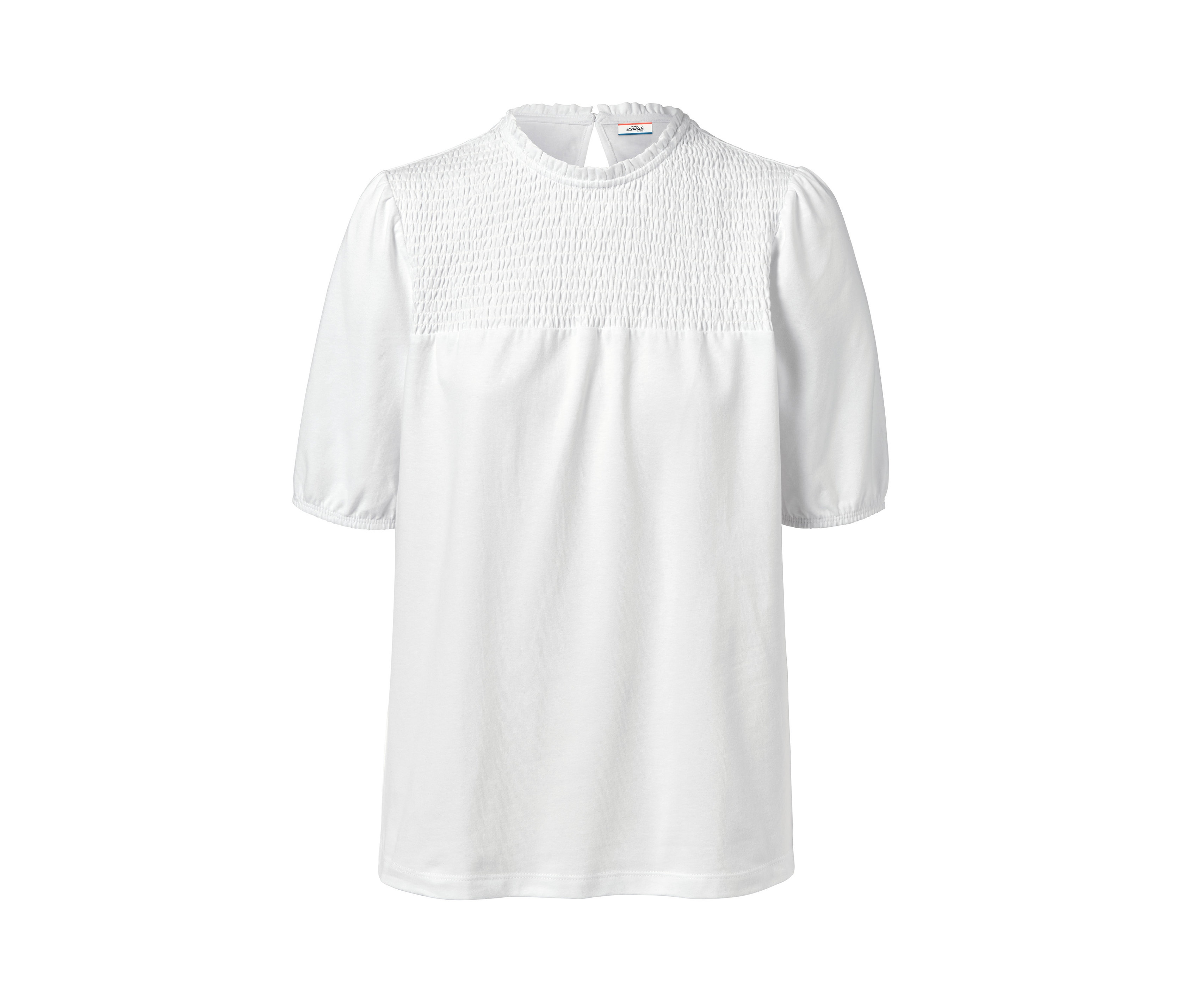 Tchibo - Bluzka z marszczoną wstawką, biały