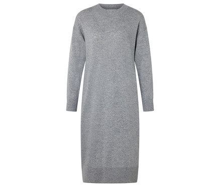 Sukienka z dzianiny z kaszmirem, szara