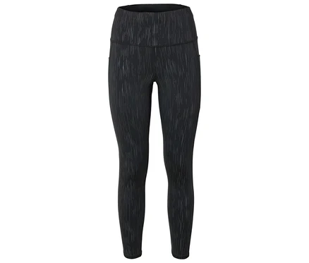 Czarne legginsy we wzory.