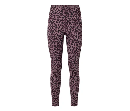 Fioletowo-czarne Sportleggings »ActivePower« w panterkę.