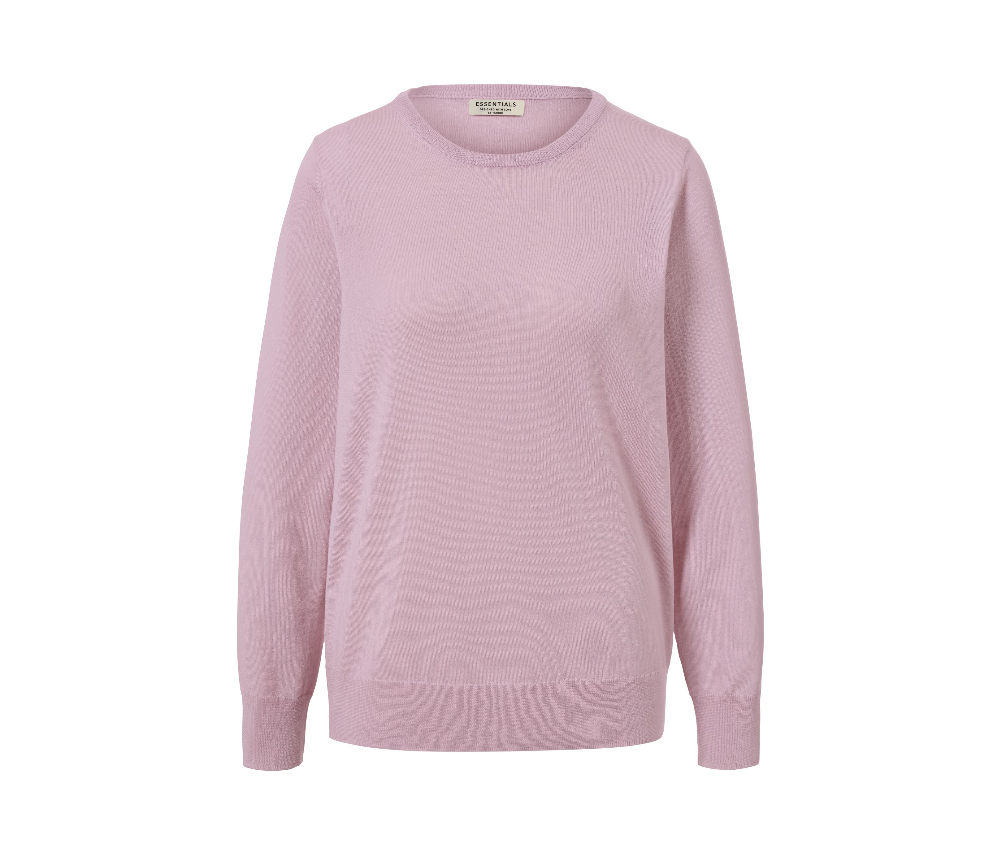 Tchibo - Sweter z wełny merino, różowy