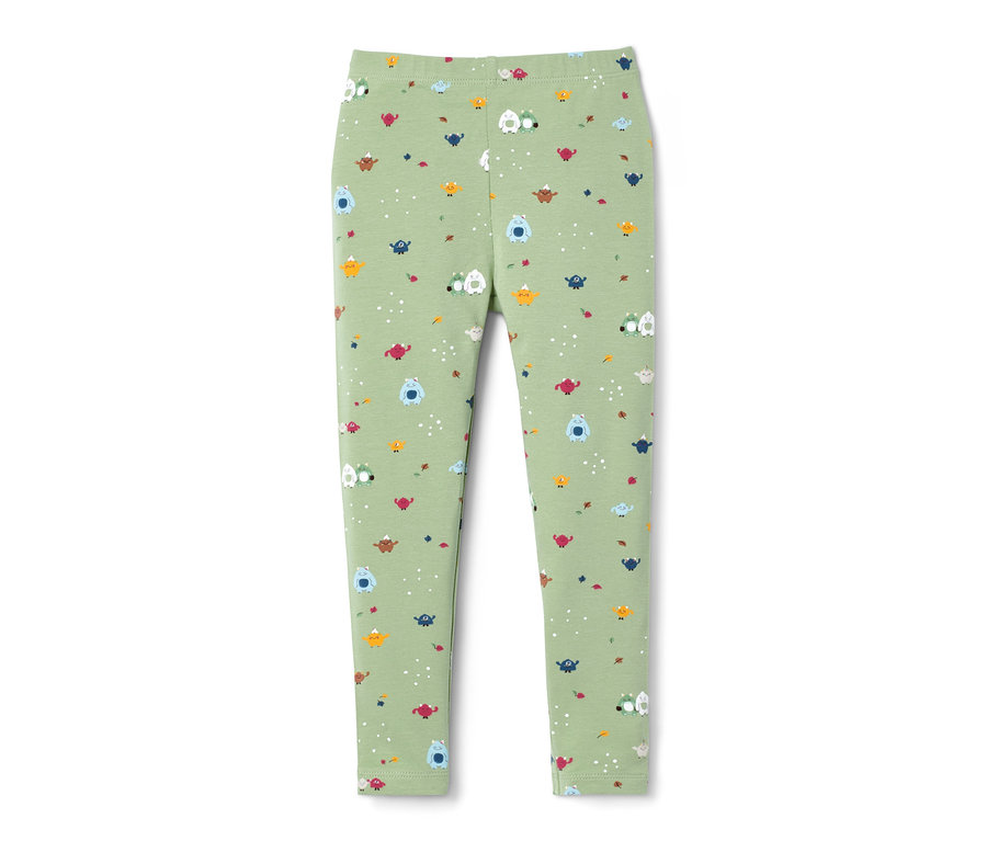 Zielone legginsy we wzory, 2 pary.