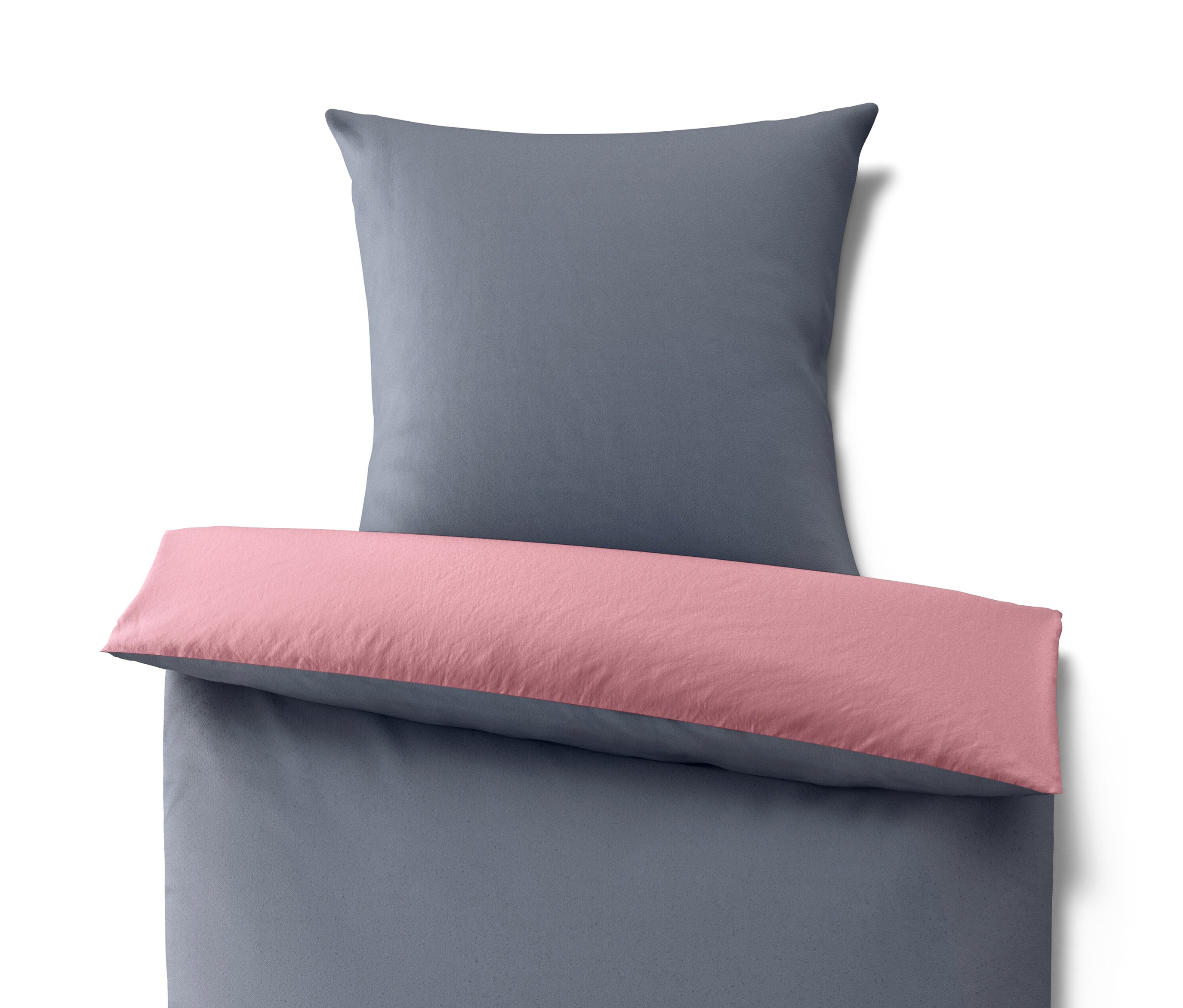 Tchibo - Pościel z mikrowłókna i flaneli - kolor: niebieski/różowy