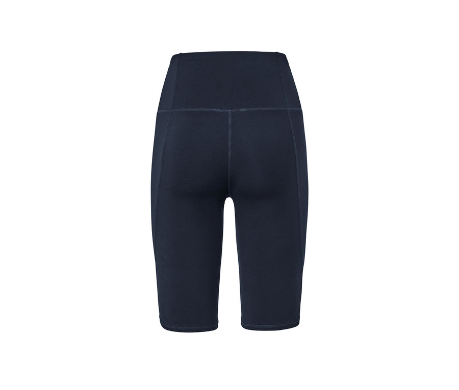 Widok z tyłu granatowych kolarek.