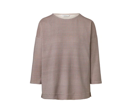 Bluza w kratkę z długimi rękawami.