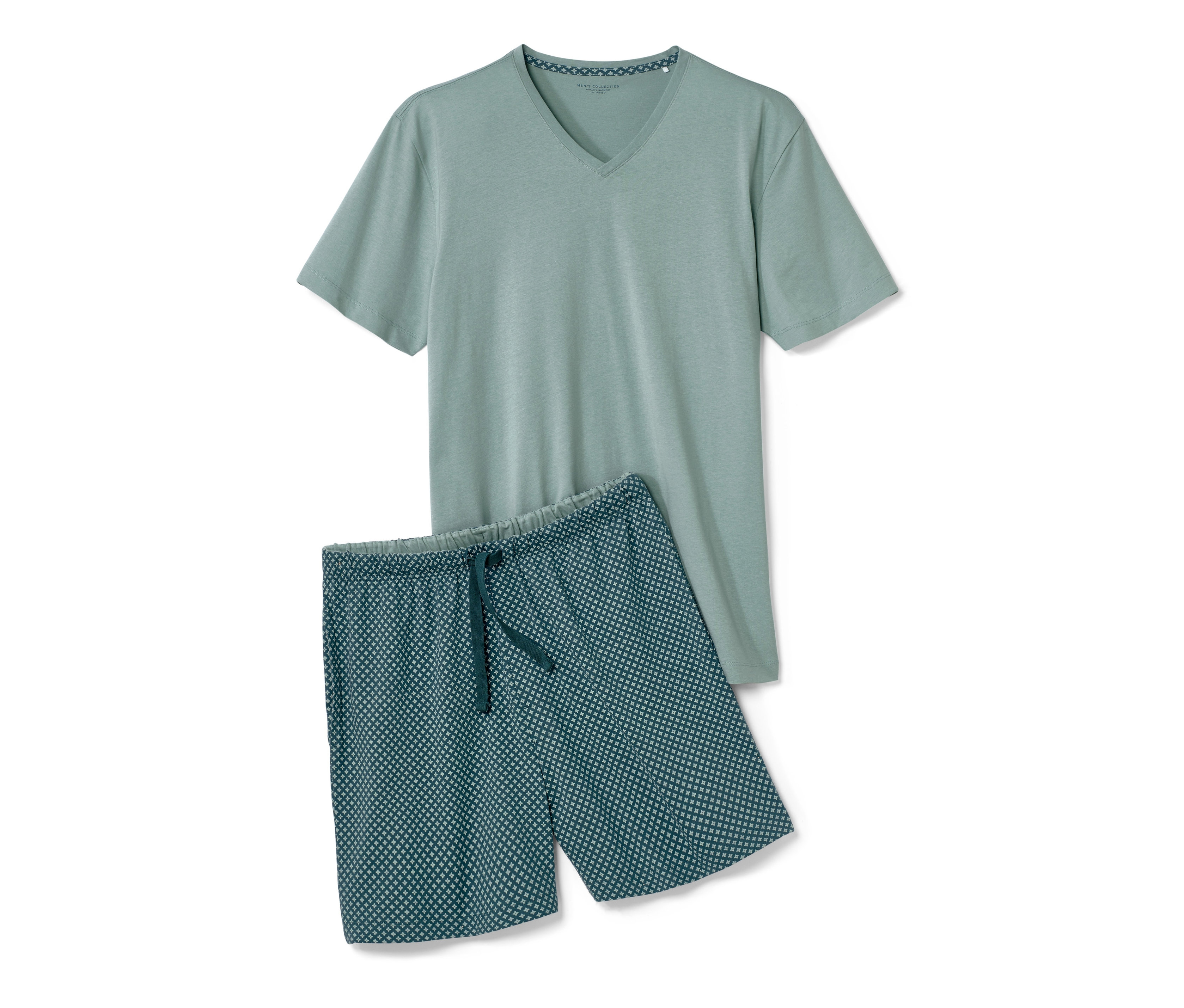 Tchibo - Piżama z krótkimi spodenkami- niebieski/niebieski/z nadrukiem