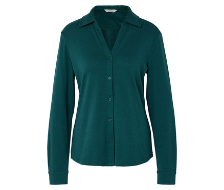 Bluzka zapinana na guziki, petrol