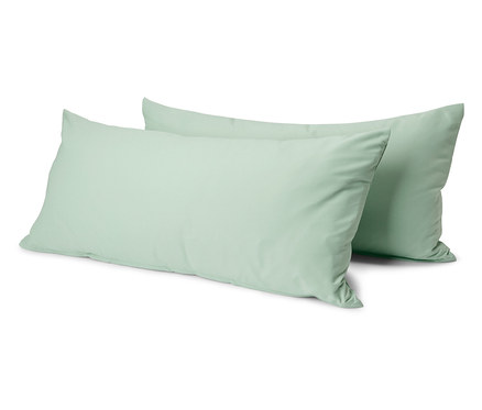 Poszewki na poduszki z mikrowłókna, 2 sztuki, zielone, ok. 80 x 40 cm