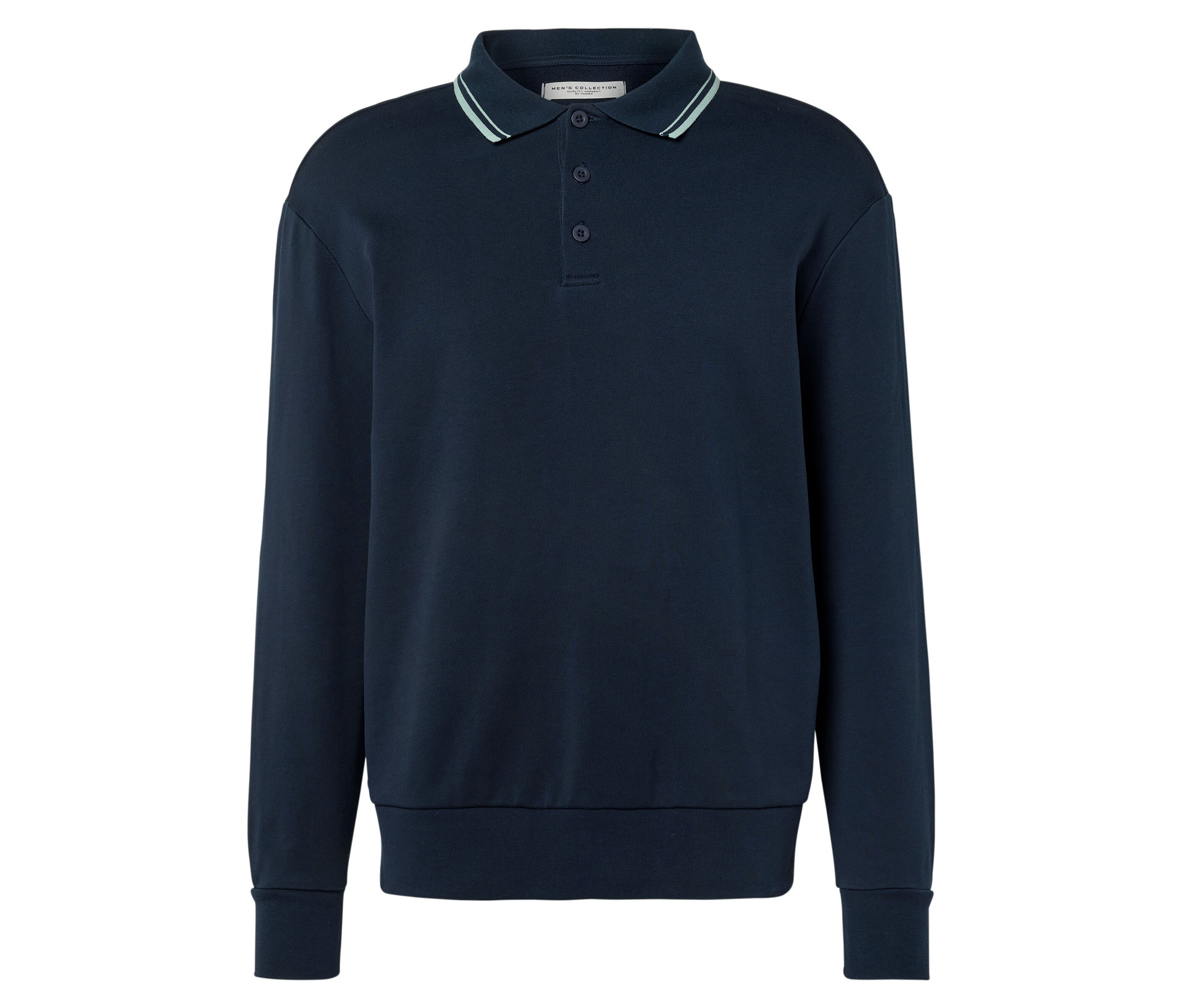 Tchibo - Bluza z kołnierzykiem polo- niebieski