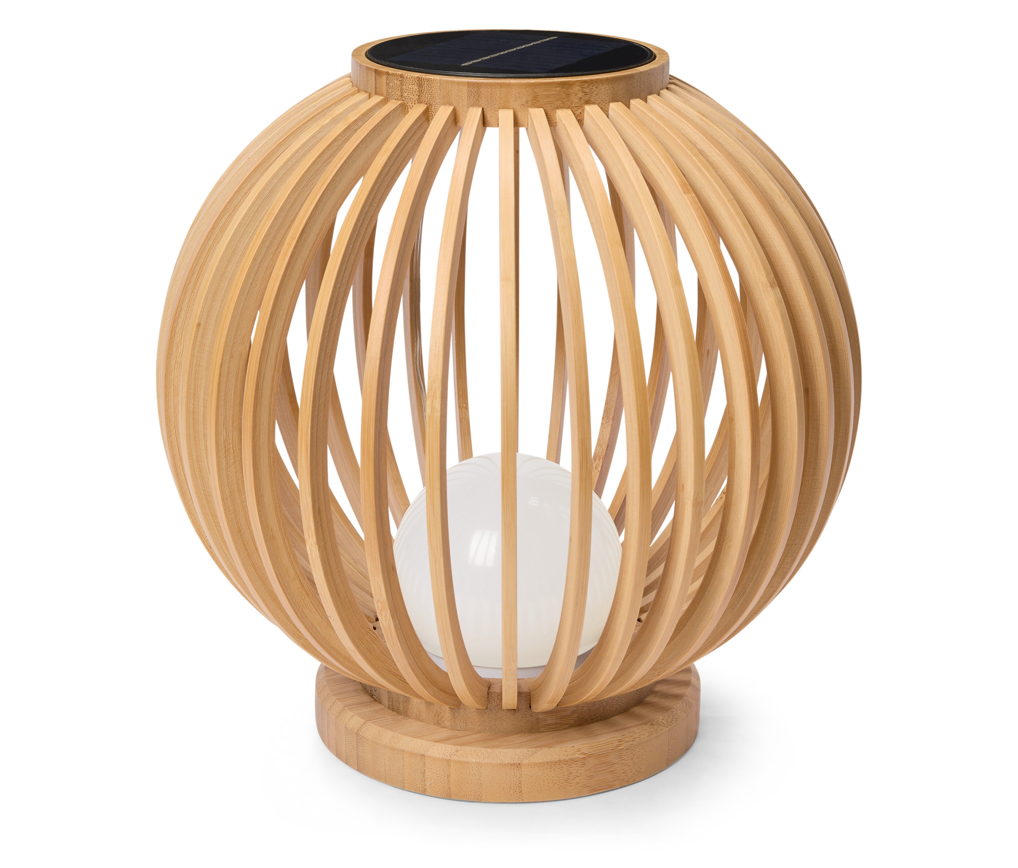 Tchibo - Lampion solarny z drewna - kolor: czarny/brązowy