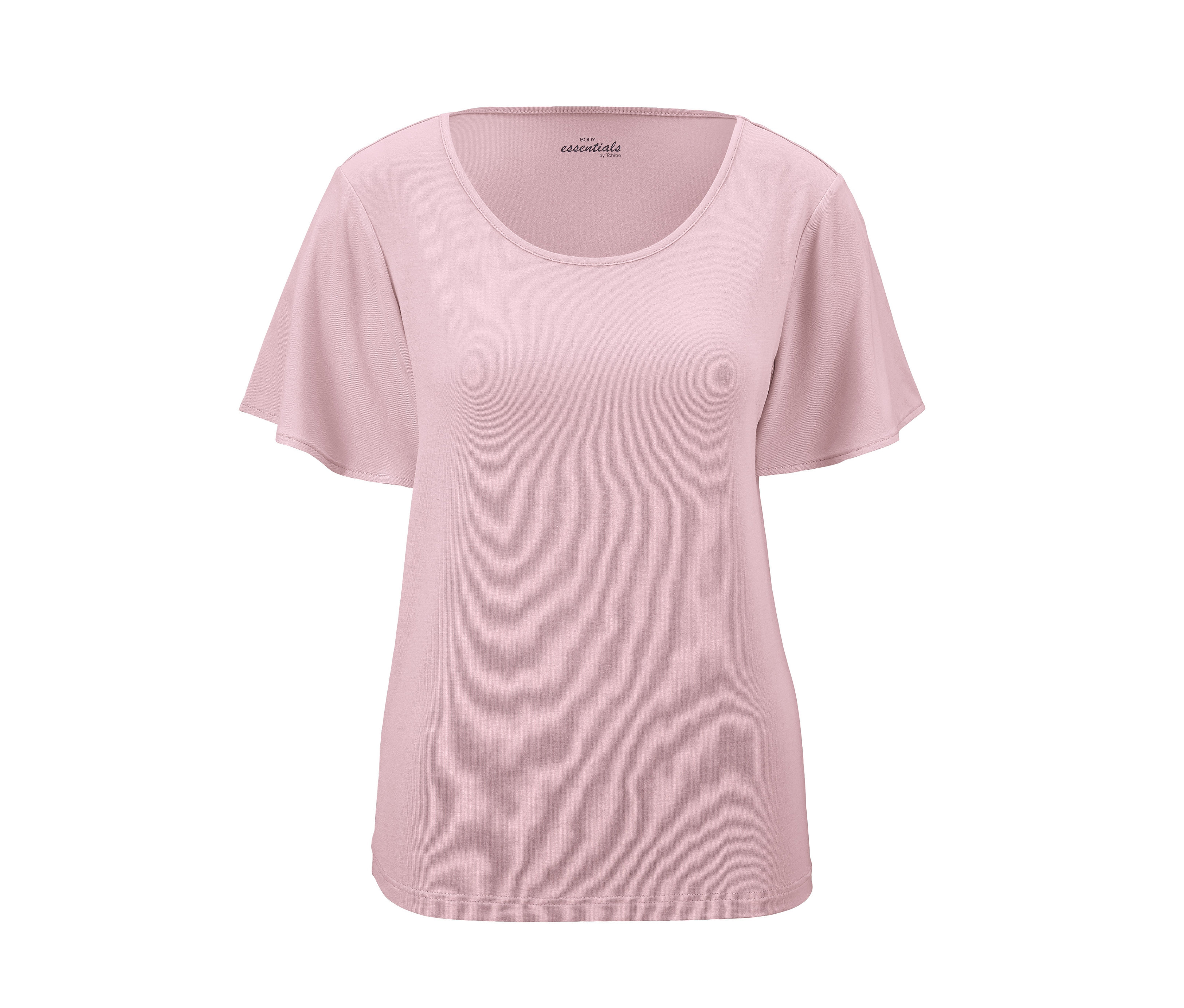 Różowa piżamowa bluzka z krótkim rękawem.